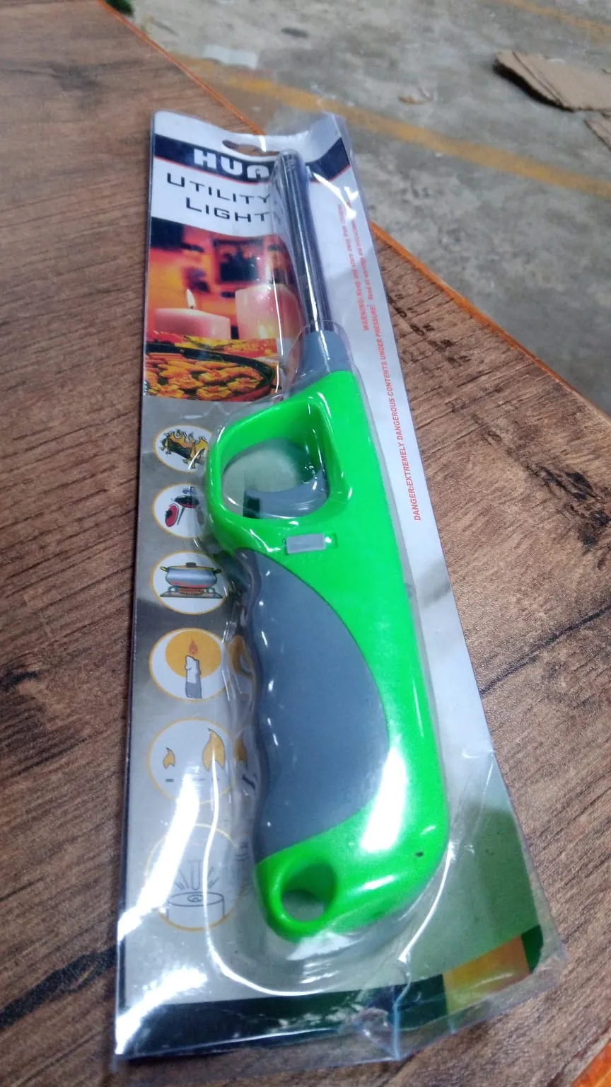 0154 Plastic Flame & Gas refillable Lighter (Multicolour)
