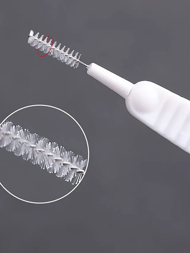 10Pcs Shower Head Hole Cleaning Brush White Small Brush Pore Gap Clean Anti-clogging Nylon for Home Daily Anti-blocking Multifunctional Cleansing Dredge