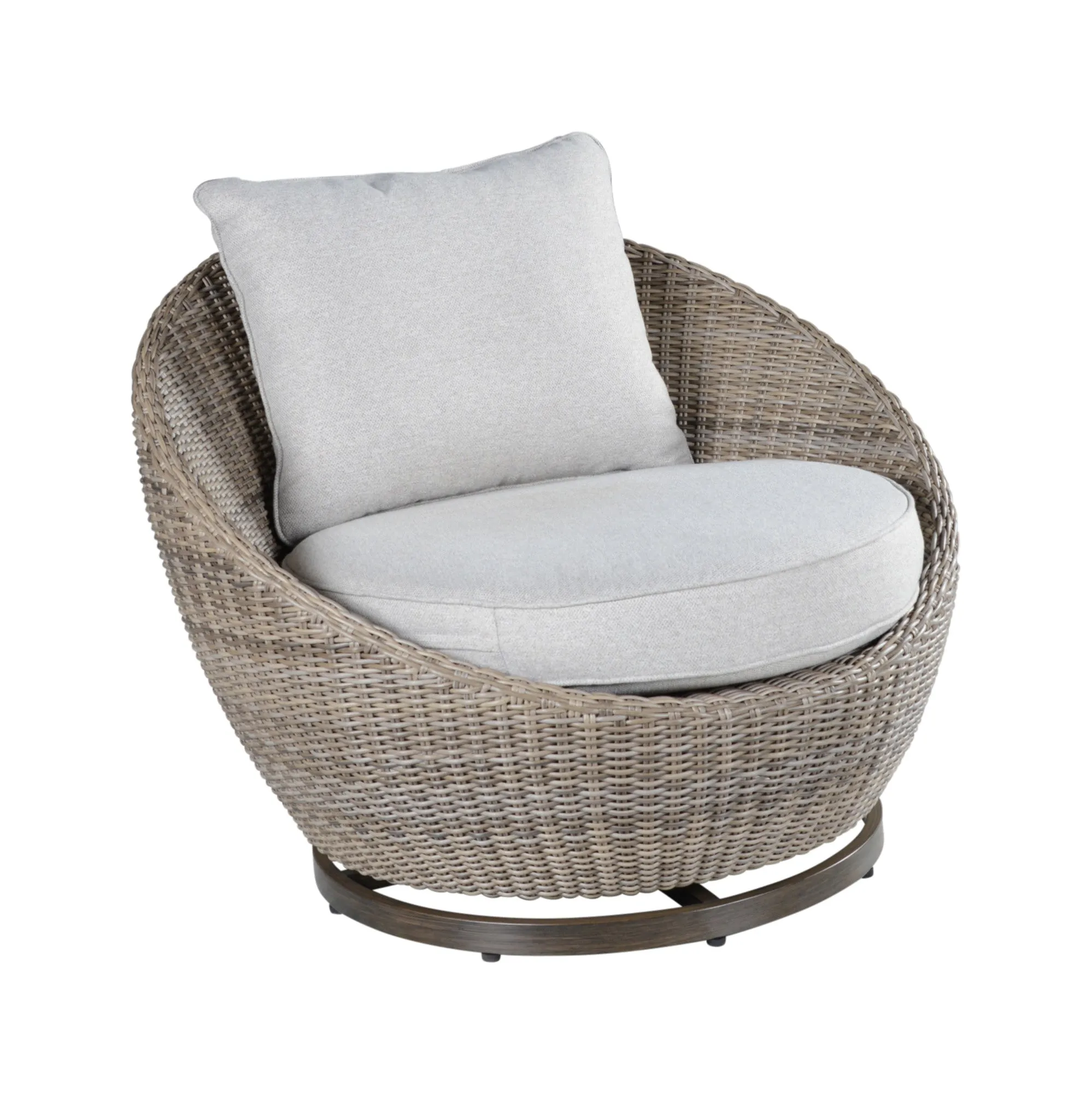 Adeline Wicker Patio 3-Pack: Cozy 360° Swivel Chairs with All-Weather Design & Side Table Included