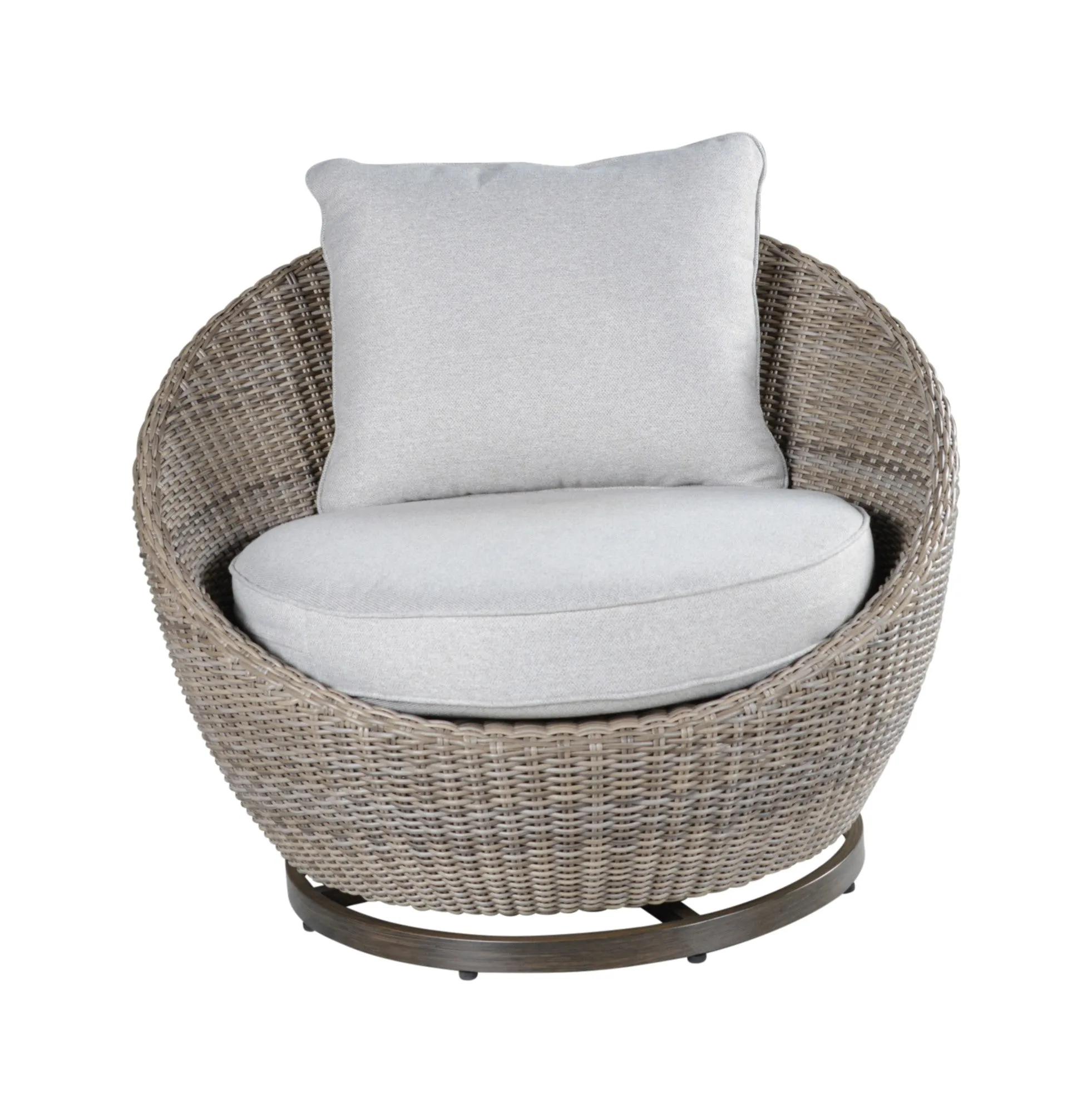 Adeline Wicker Patio 3-Pack: Cozy 360° Swivel Chairs with All-Weather Design & Side Table Included