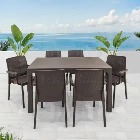 Anthracite 6 Seater Outdoor Garden Furniture Set
