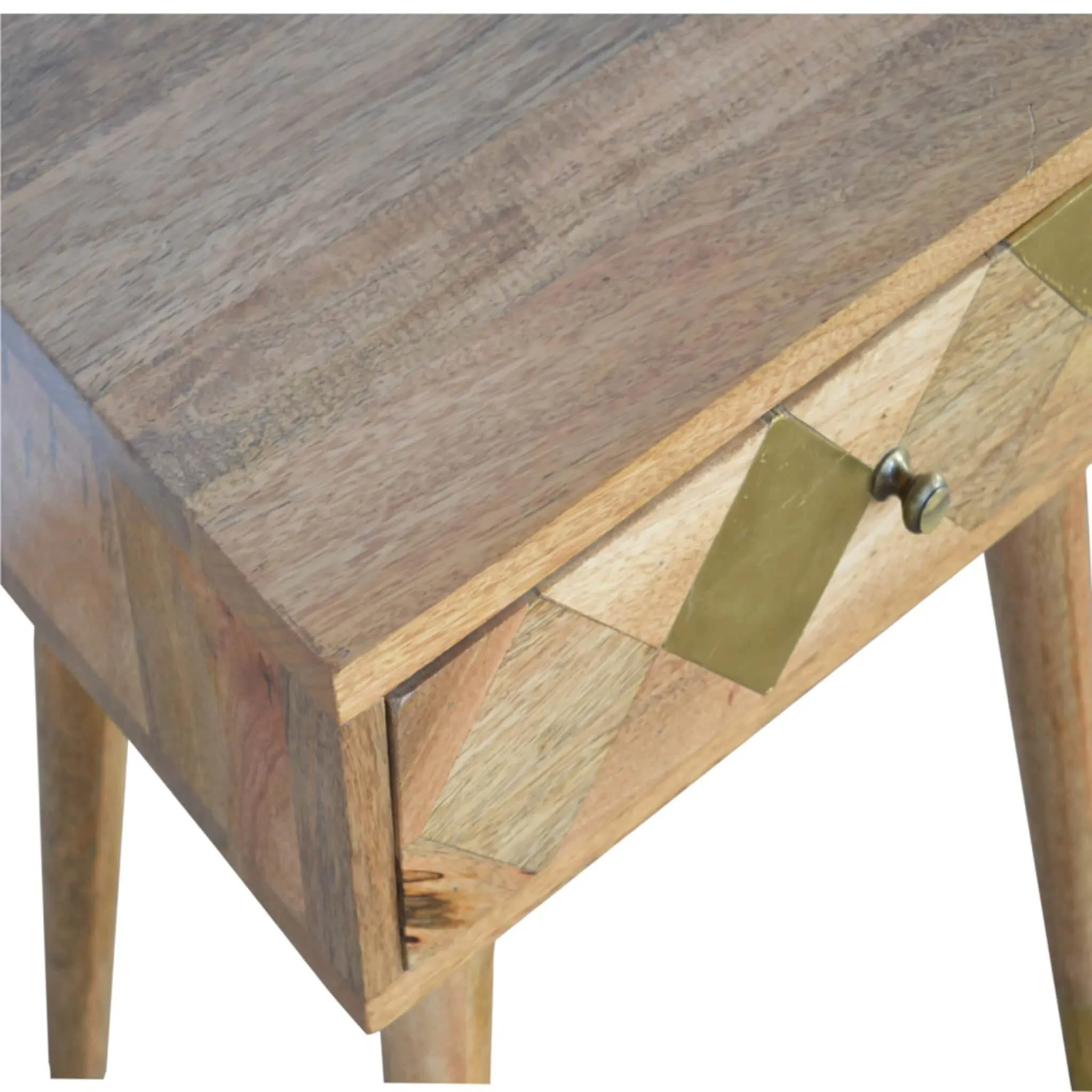 Artisan 1 Drawer Bedside with Gold Brass Insert