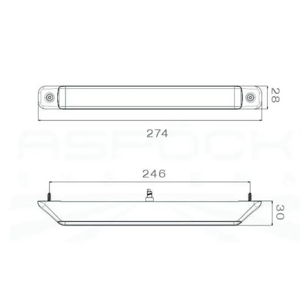 Aspock Linepoint II Trailer Tail Light & Stop 31-9230-007