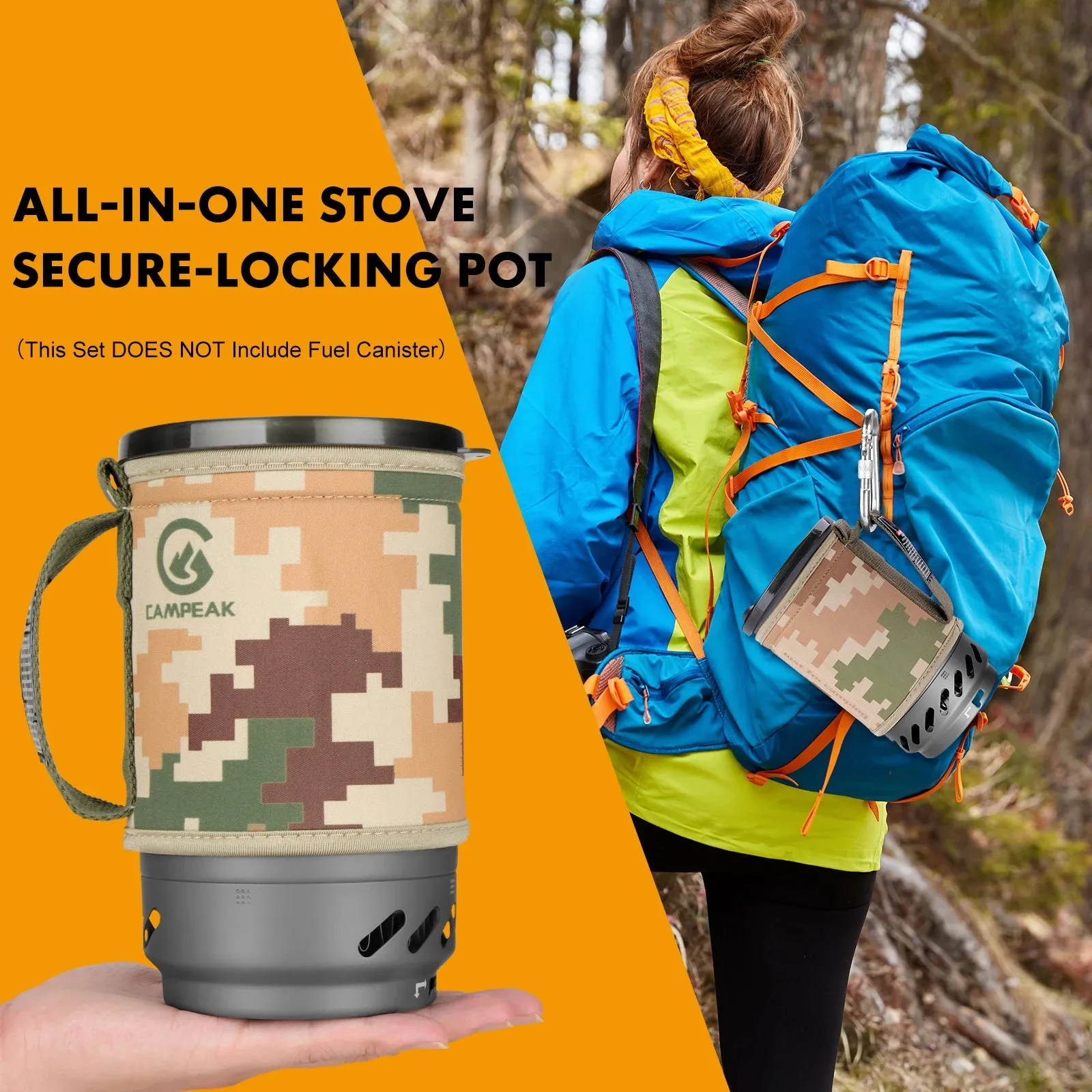 Backpacking Stove Burner - Camping Propane Cooking Gear