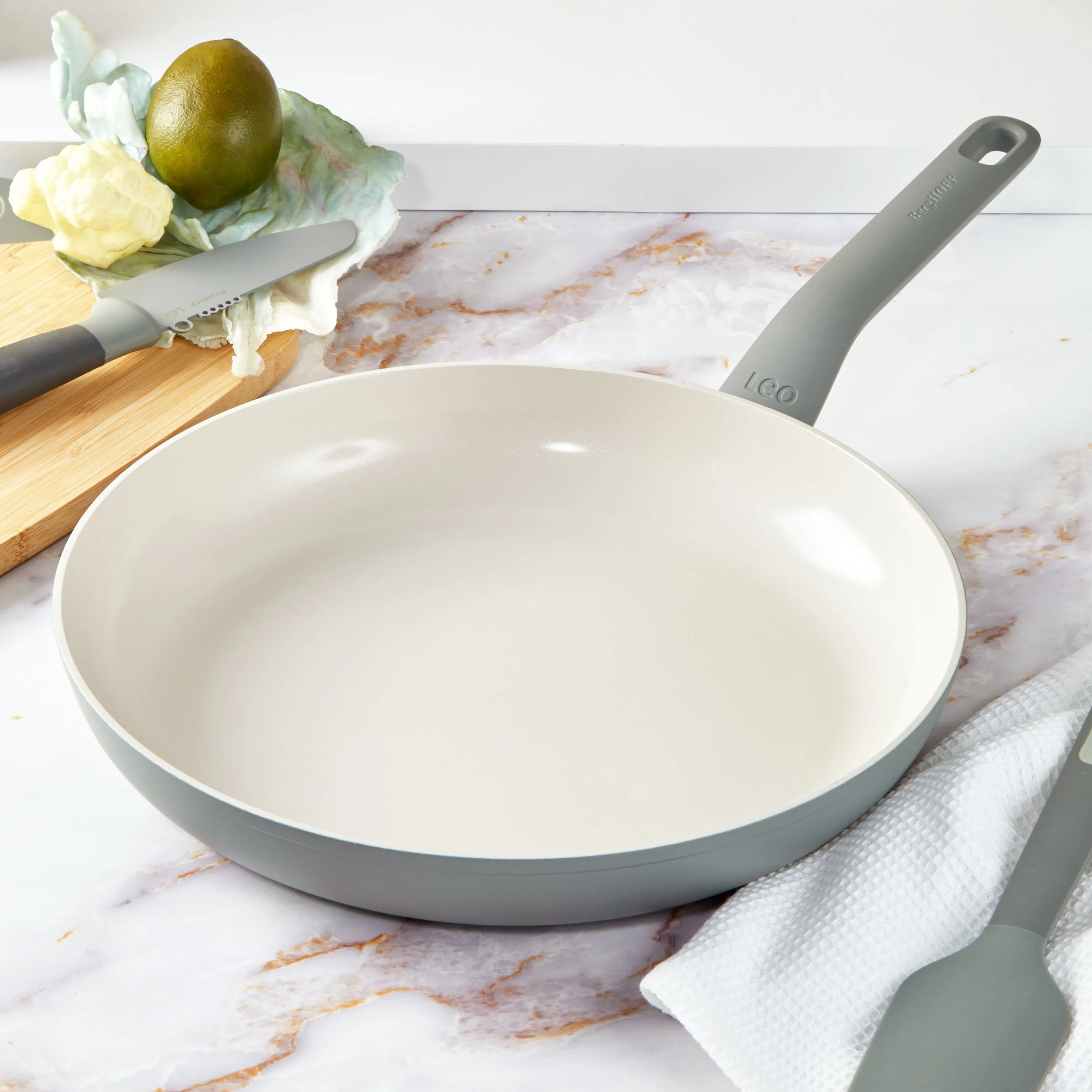 BergHOFF Balance Nonstick Ceramic Frying Pan 12", Recycled Aluminum, Moonmist