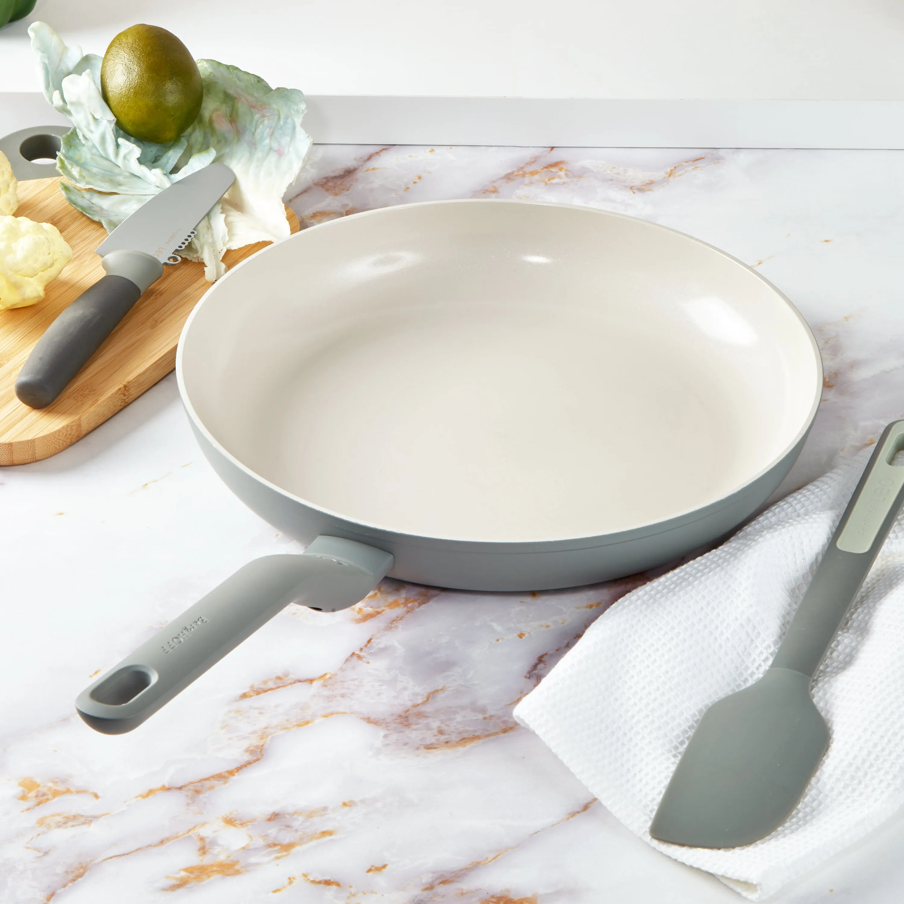 BergHOFF Balance Nonstick Ceramic Frying Pan 12", Recycled Aluminum, Moonmist