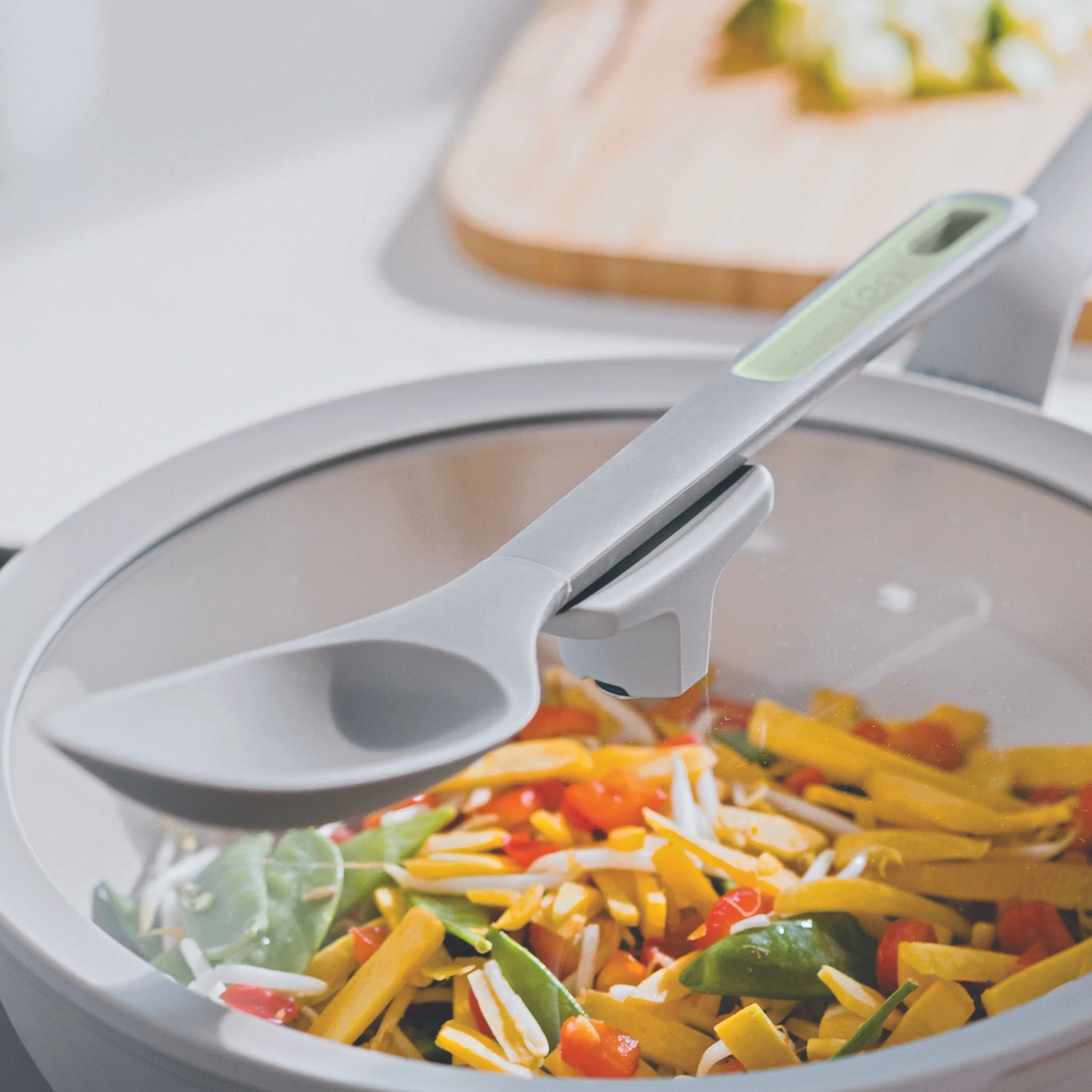 BergHOFF Balance Nonstick Ceramic Sauté Pan 10.25", 3.1qt. With Glass Lid, Recycled Aluminum, Sage