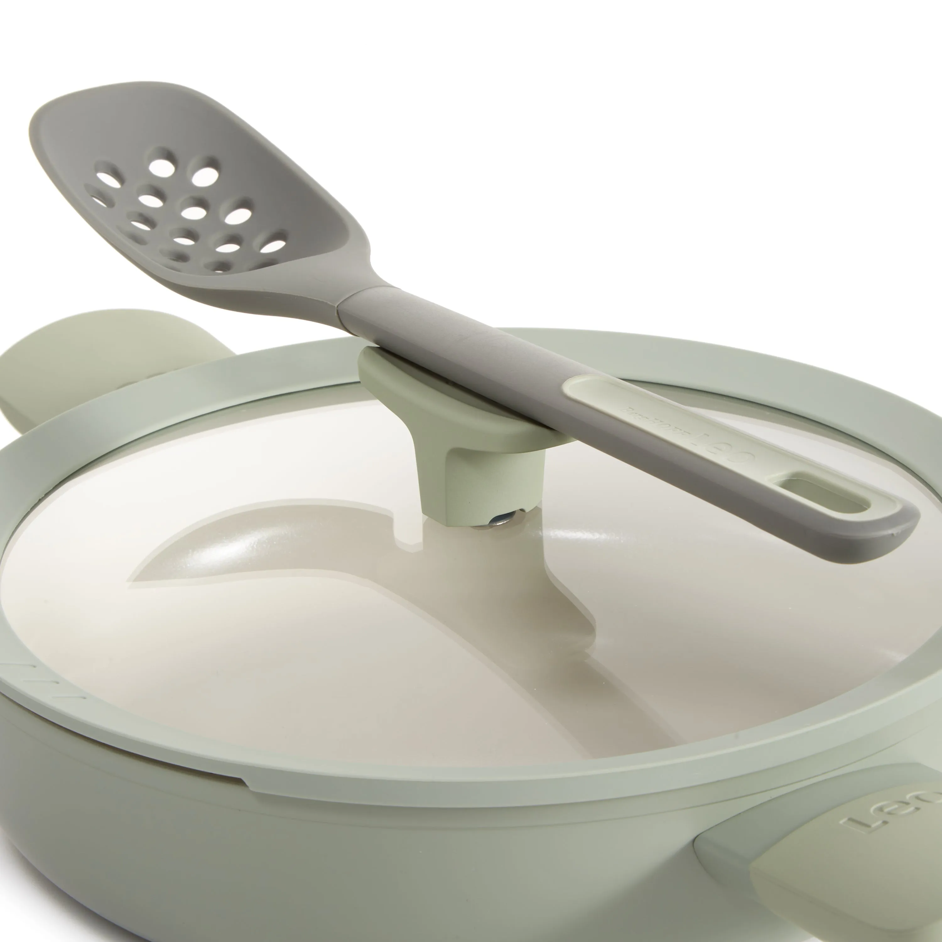 BergHOFF Balance Nonstick Ceramic Sauté Pan 10.25", 3.1qt. With Glass Lid, Recycled Aluminum, Sage