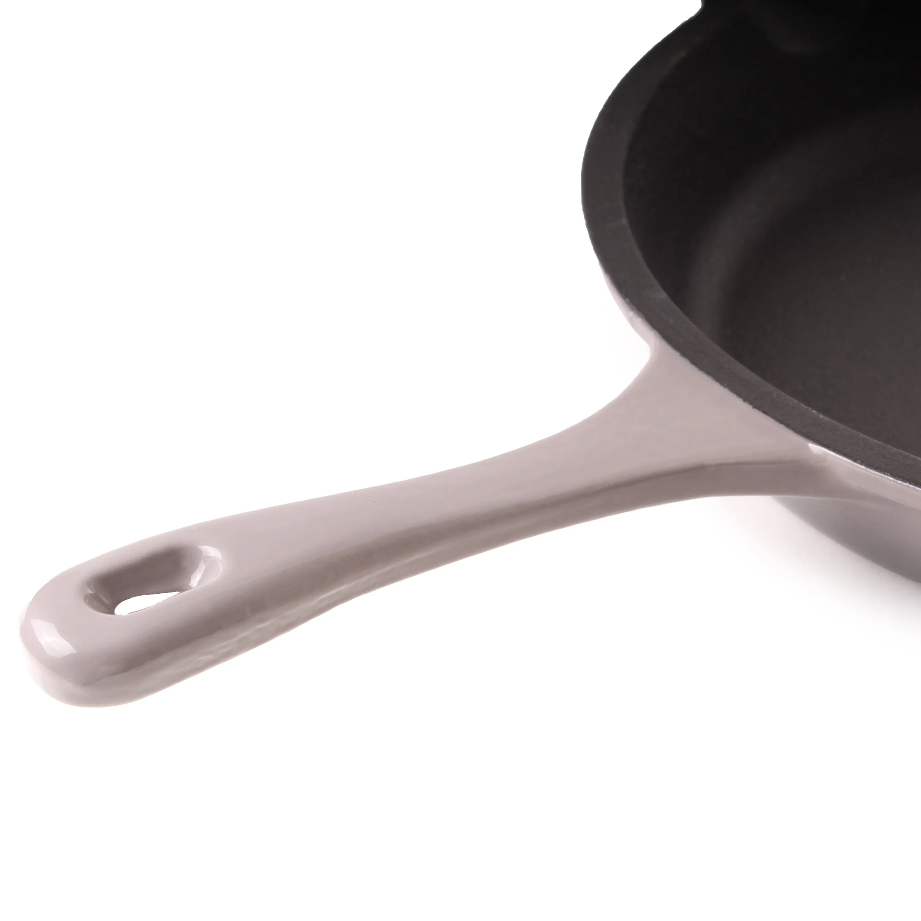 BergHOFF Neo 2pc Cast Iron 10" Fry Pan & 11" Grill Pan Cookware Set, Oyster