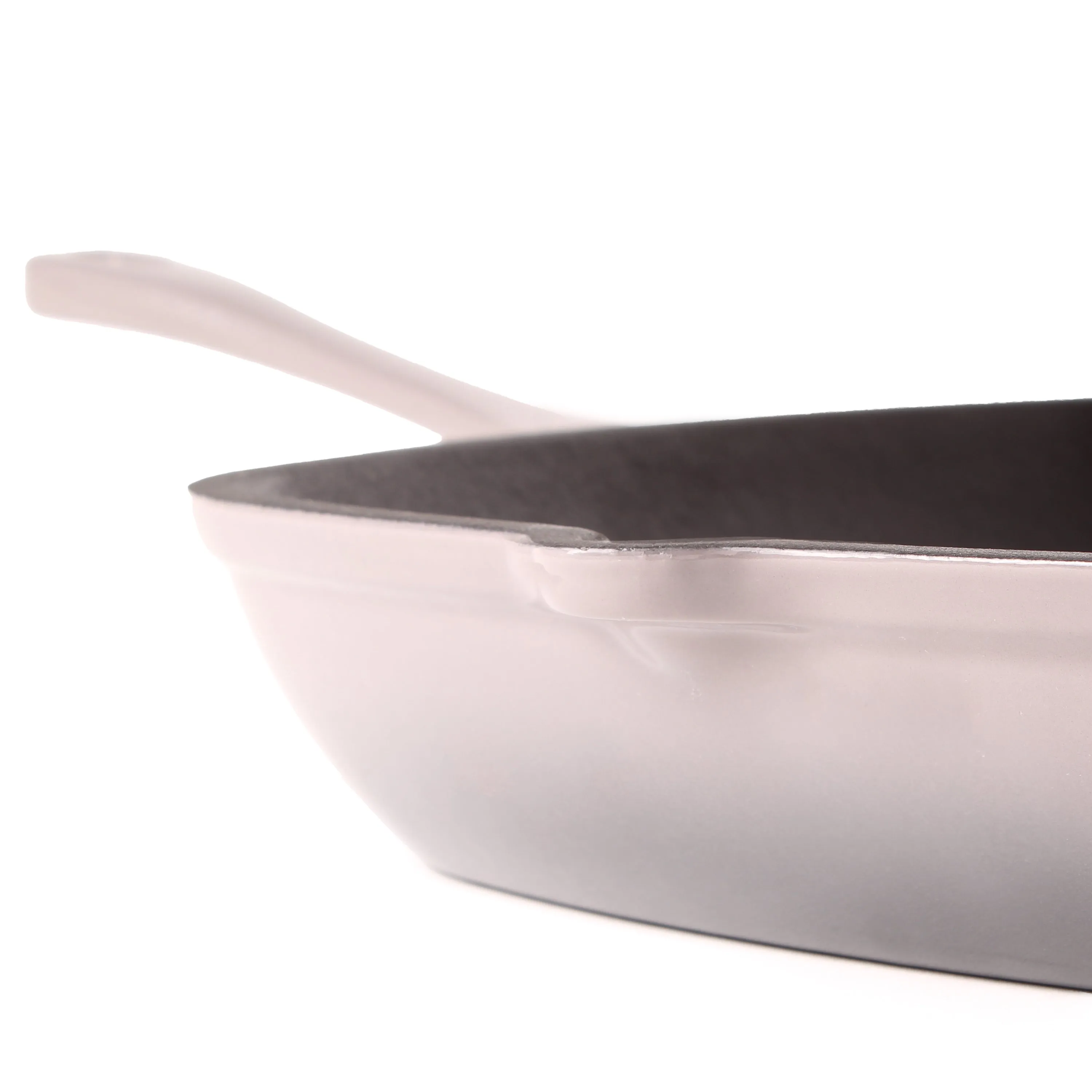 BergHOFF Neo 2pc Cast Iron 10" Fry Pan & 11" Grill Pan Cookware Set, Oyster