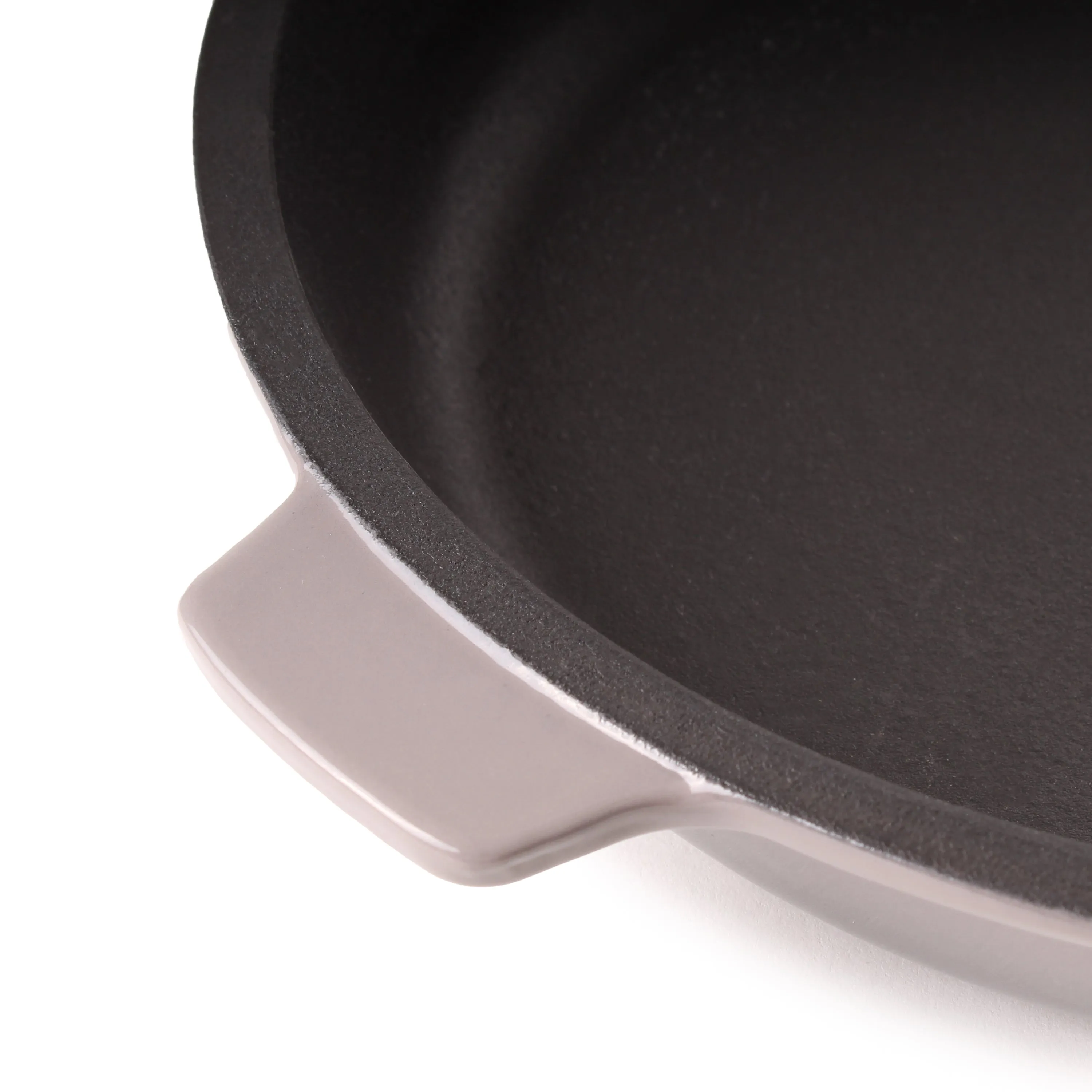 BergHOFF Neo 2pc Cast Iron 10" Fry Pan & 11" Grill Pan Cookware Set, Oyster