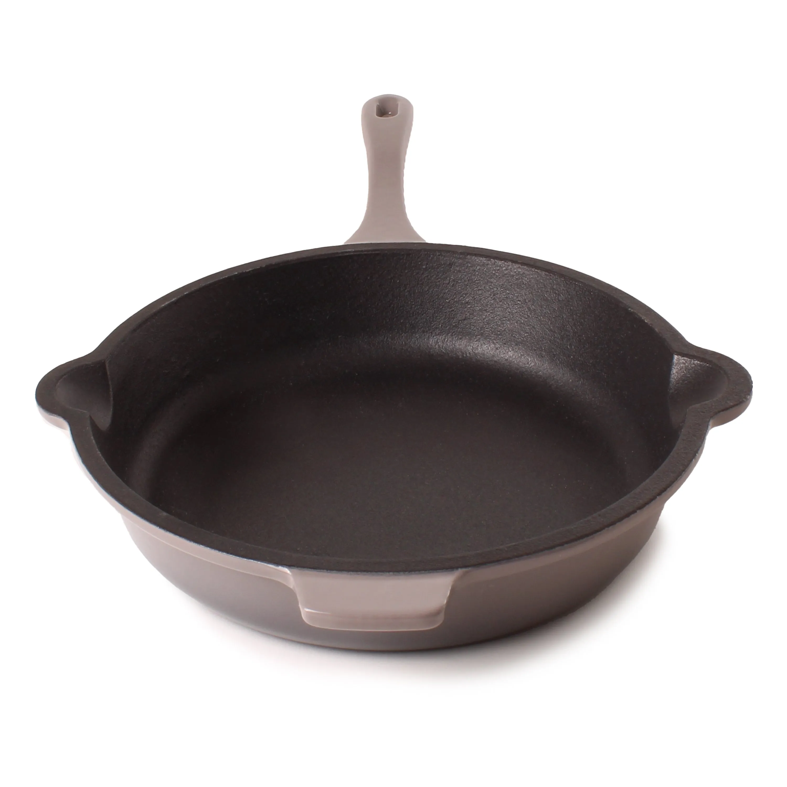 BergHOFF Neo 2pc Cast Iron 10" Fry Pan & 11" Grill Pan Cookware Set, Oyster