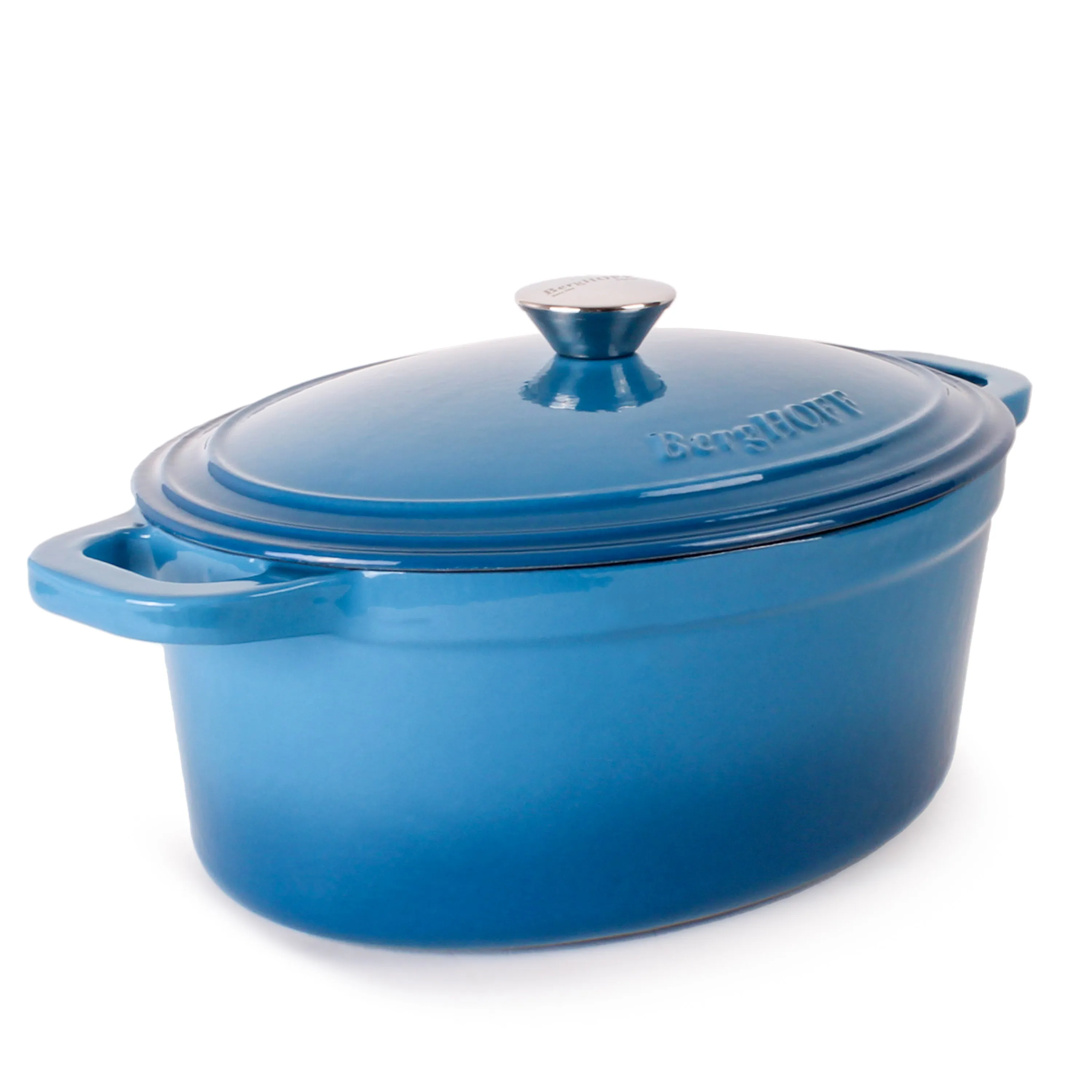 BergHOFF Neo 4pc Cast Iron Cookware Set, 5qt. & 8qt., Blue