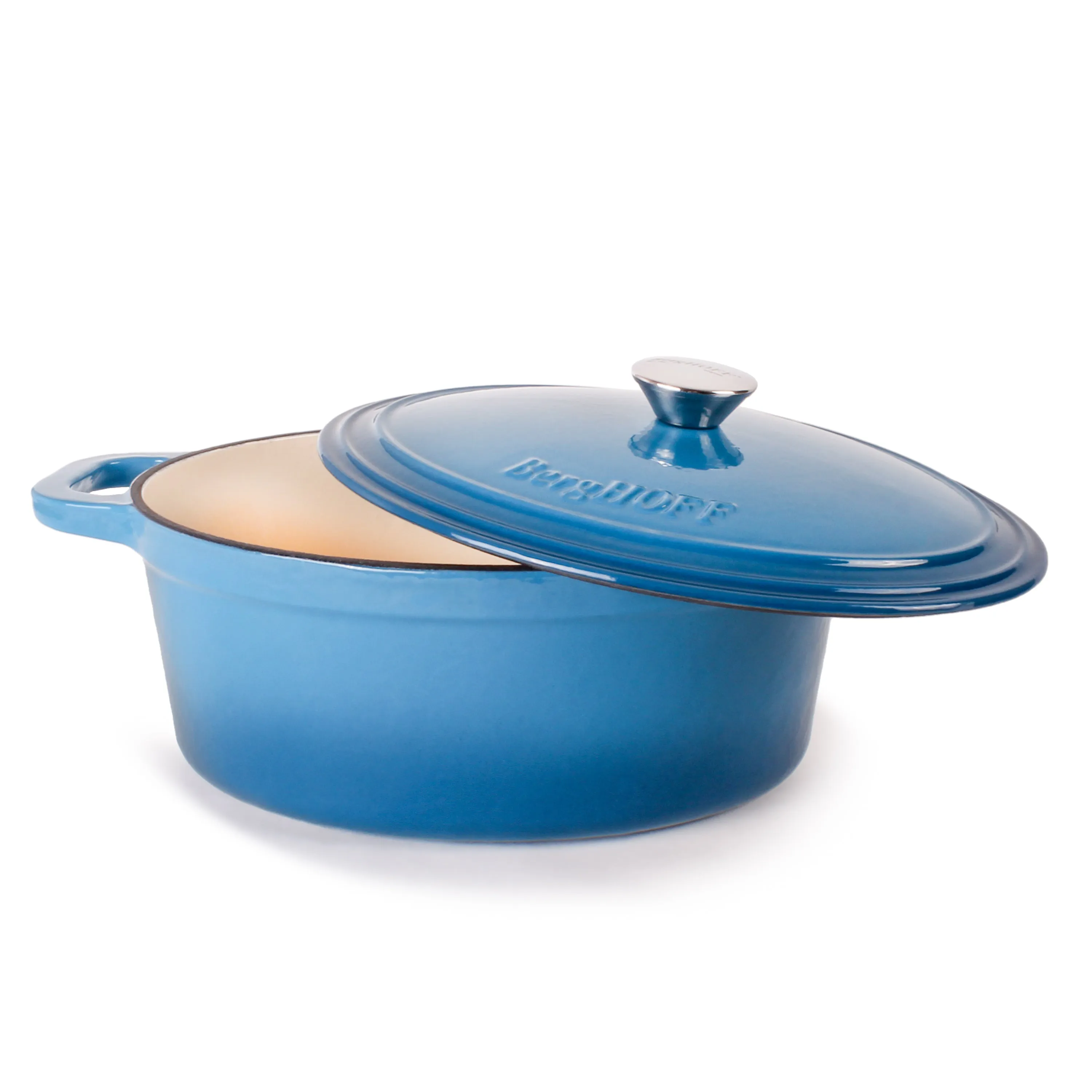 BergHOFF Neo 4pc Cast Iron Cookware Set, 5qt. & 8qt., Blue