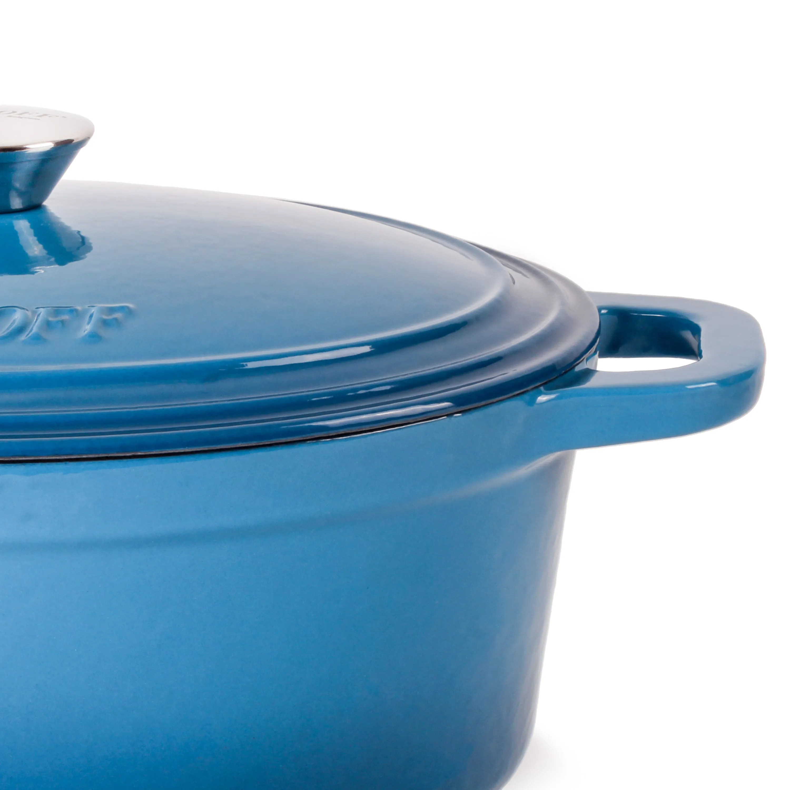 BergHOFF Neo 4pc Cast Iron Cookware Set, 5qt. & 8qt., Blue