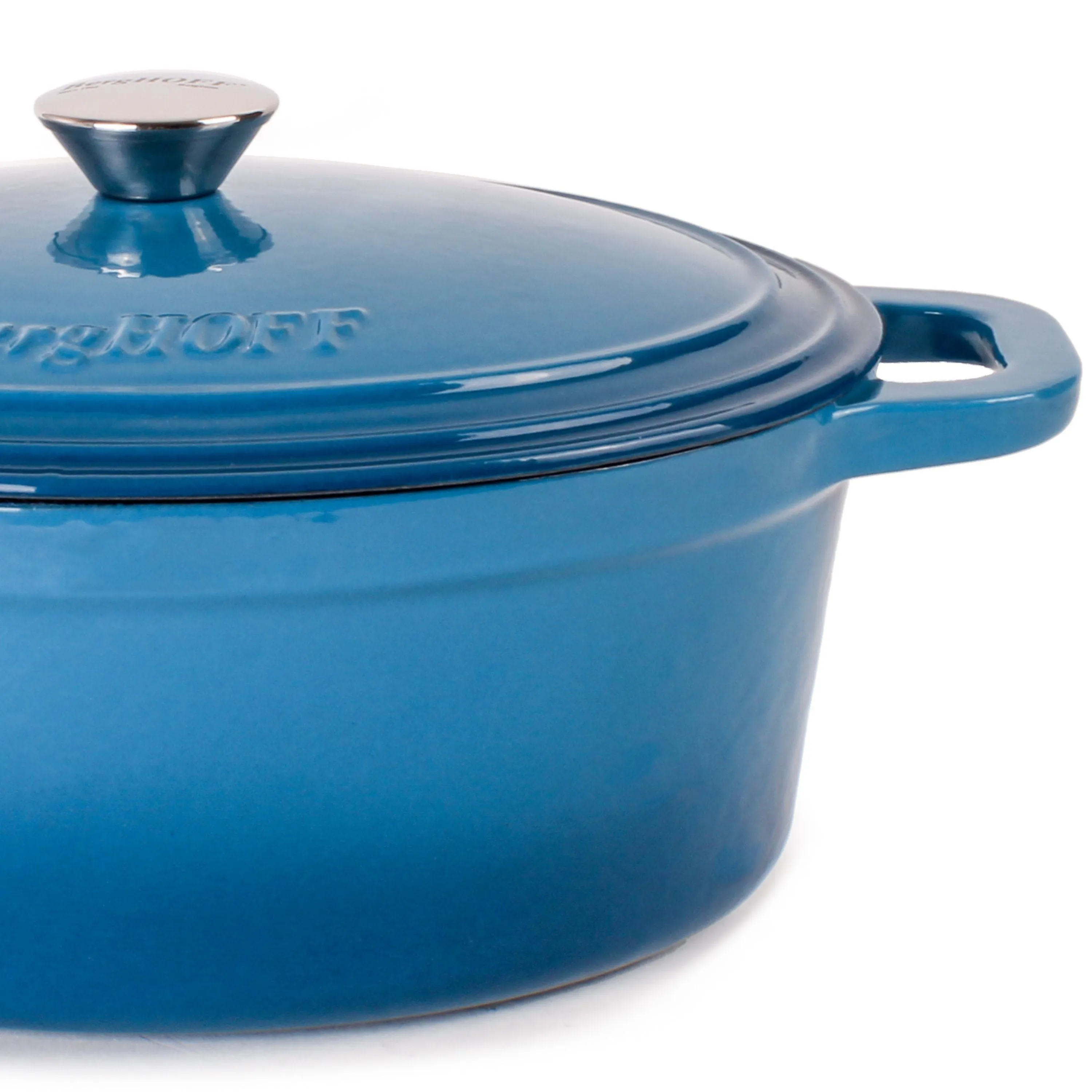BergHOFF Neo 4pc Cast Iron Cookware Set, 5qt. & 8qt., Blue