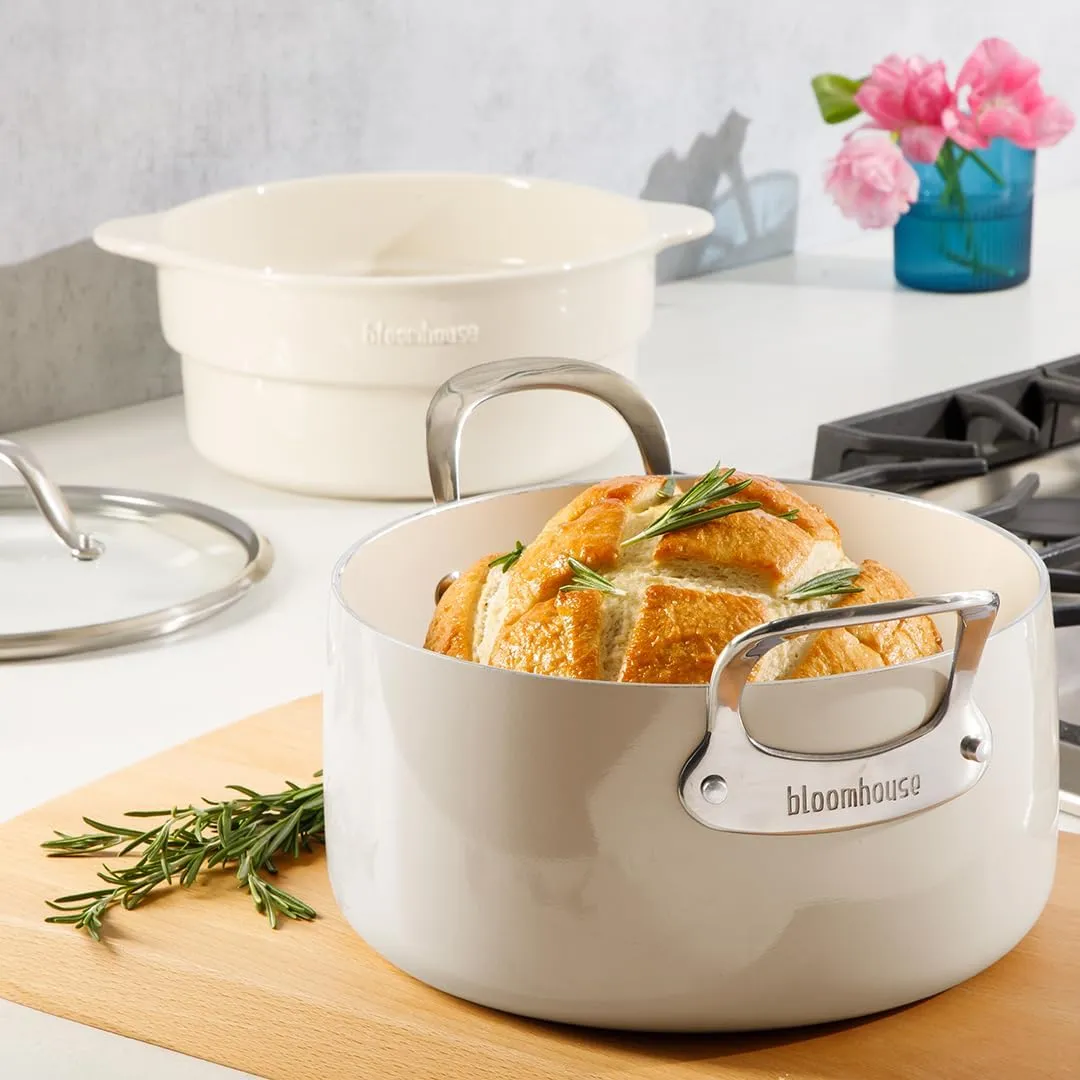 Bloomhouse 3-Piece Heavy Gauge Aluminum Dutch Cookware Set - Oat