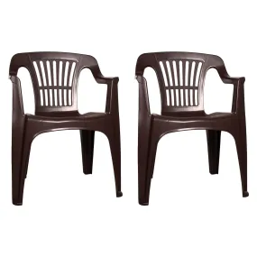 Brown Plastic Garden Chairs