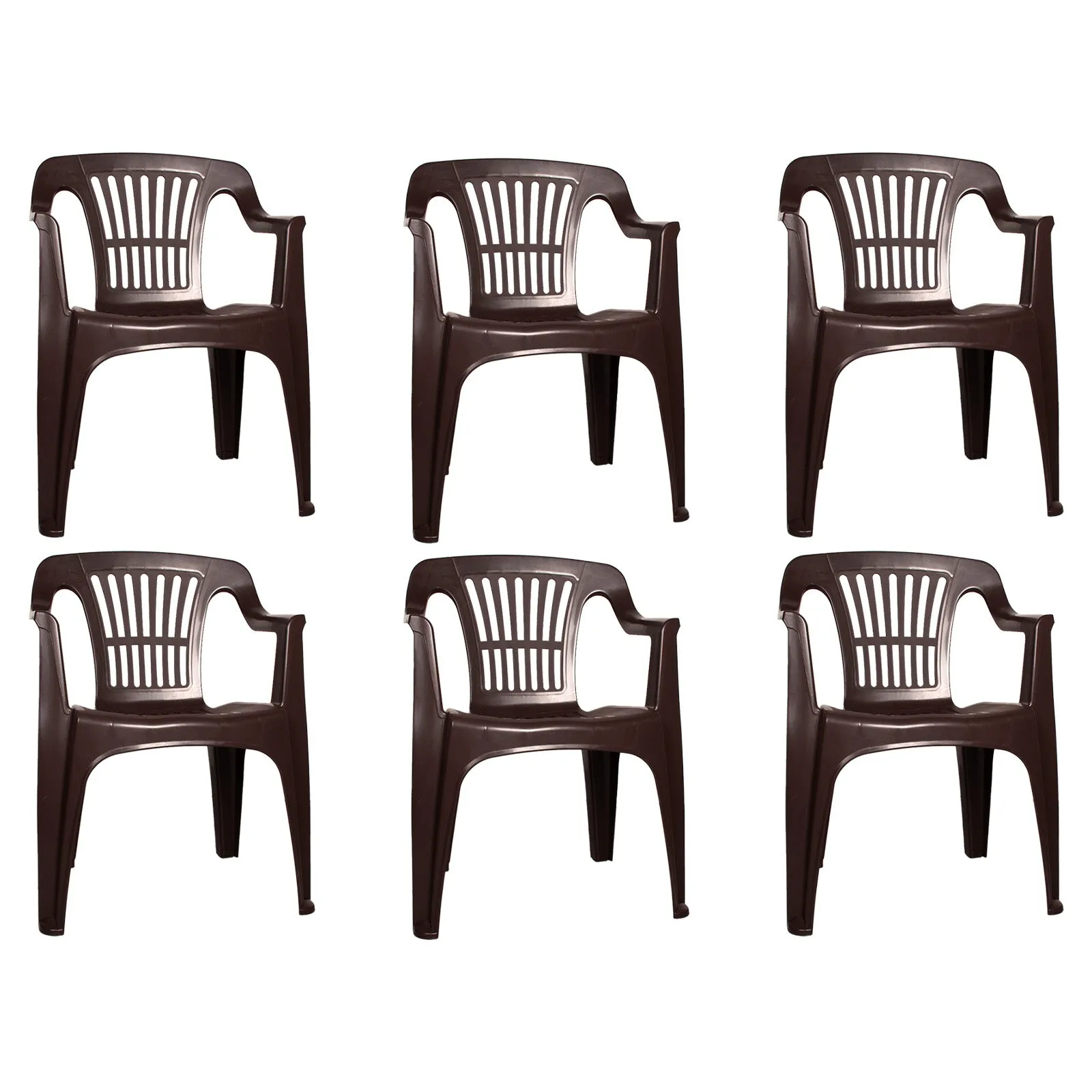 Brown Plastic Garden Chairs