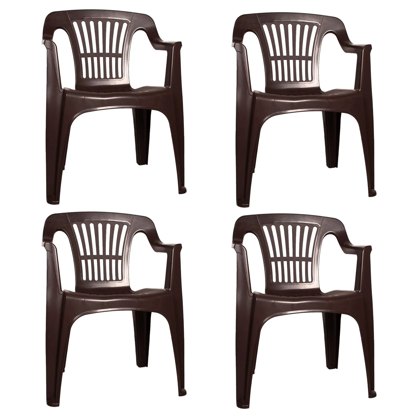 Brown Plastic Garden Chairs