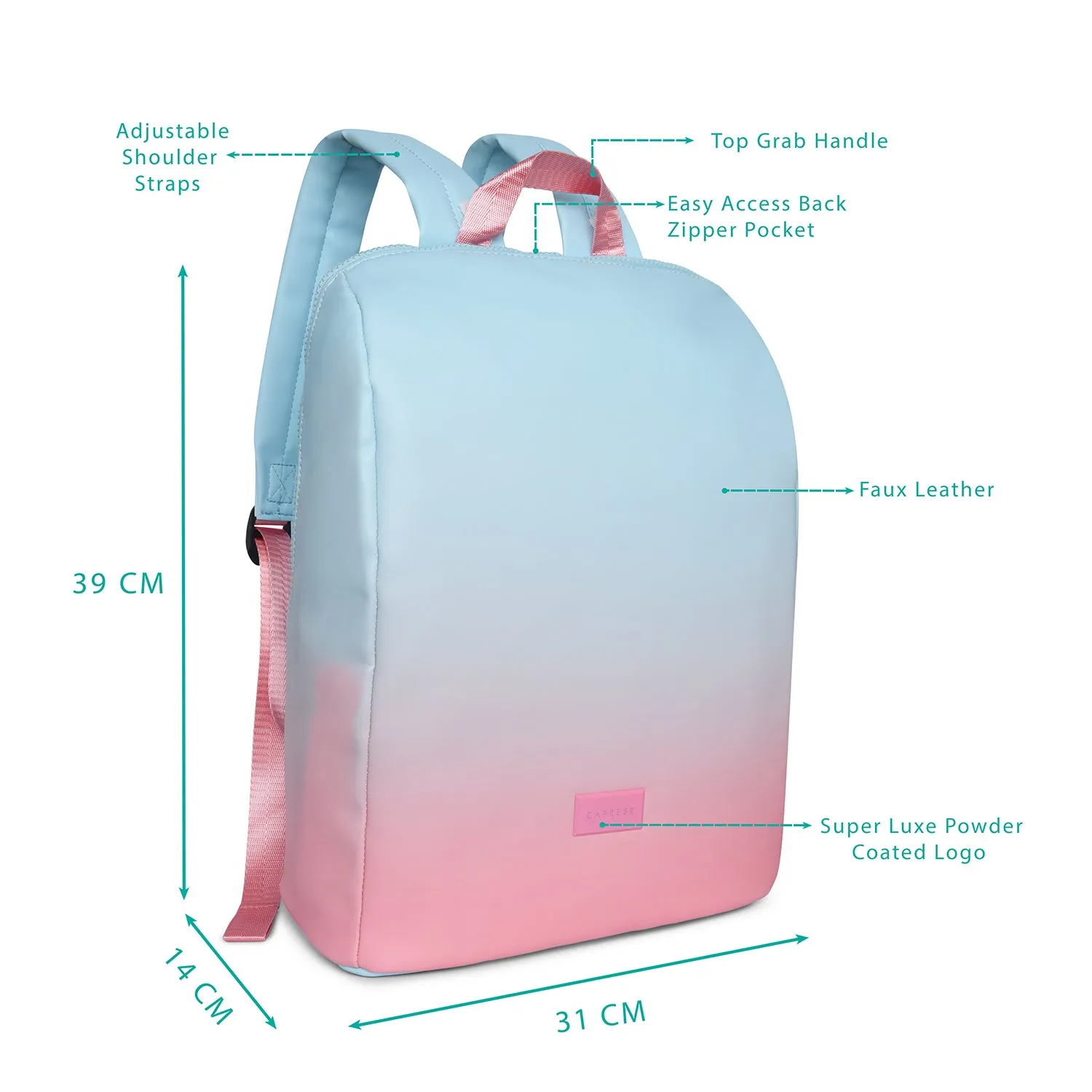 Caprese Nigella Laptop Backpack Large Sky