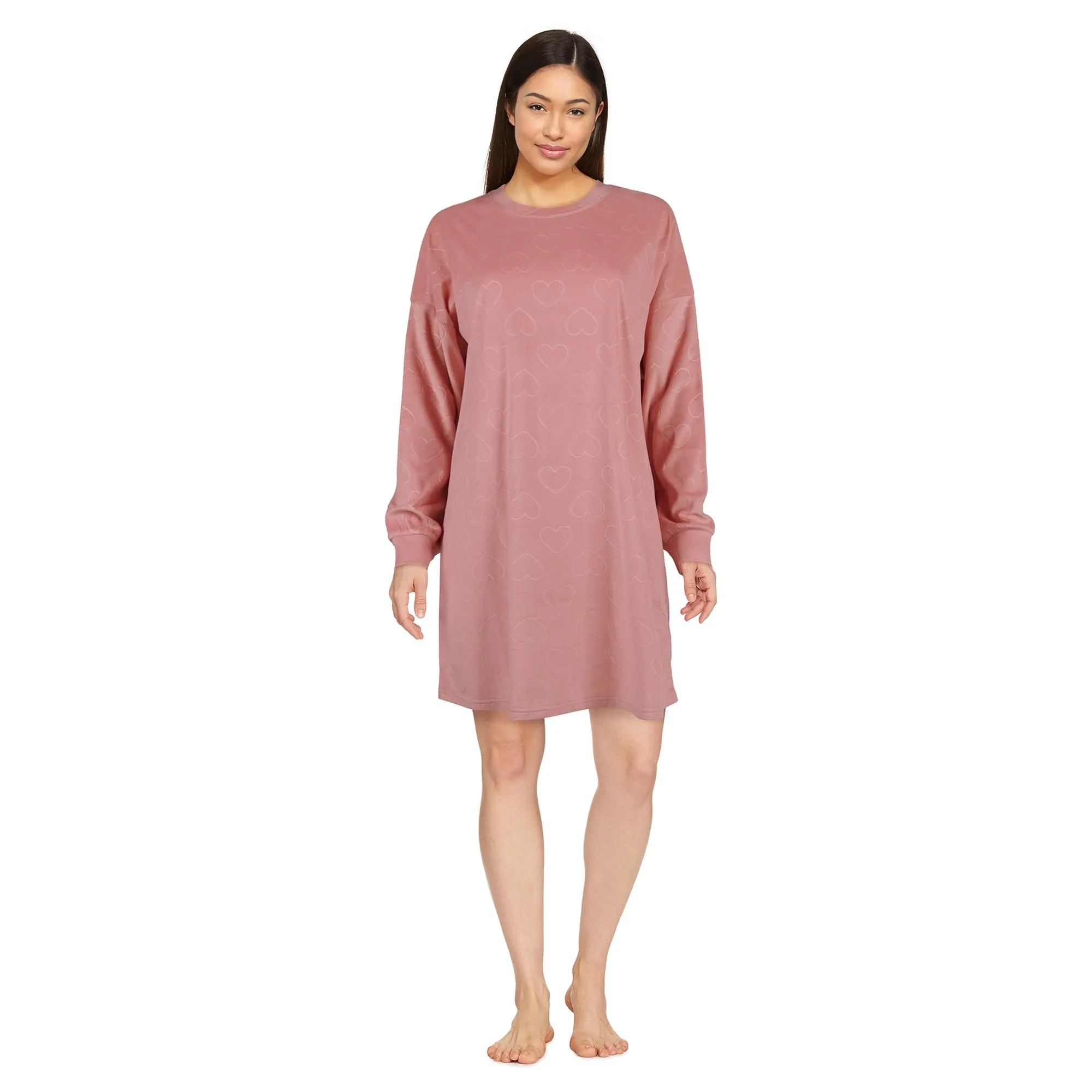 Carisma Women's Perfect Dream Velour Embossed Sleepshirt
