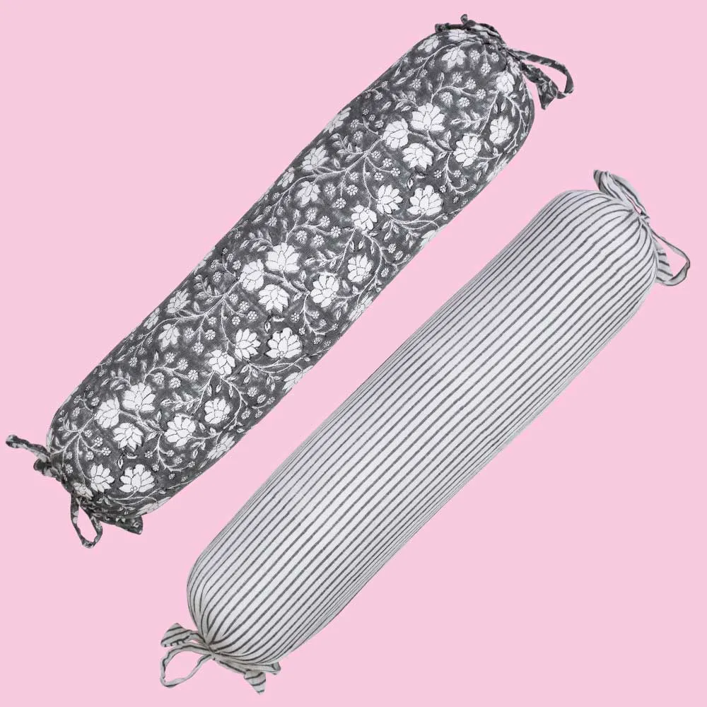 Charcoal Bolster Pillows