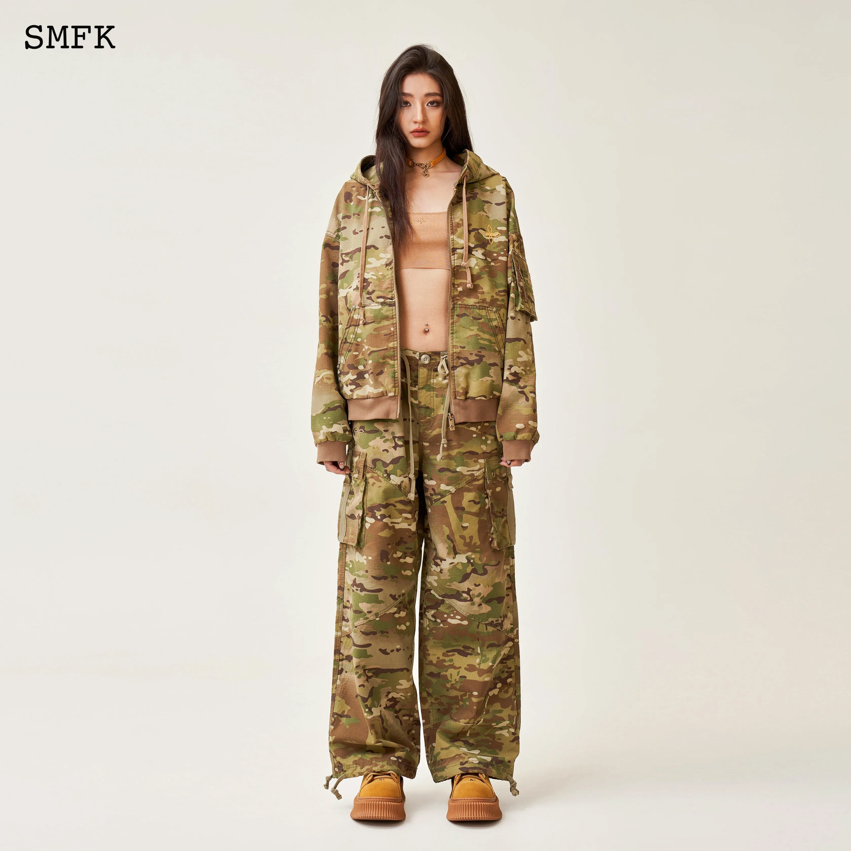 Compass Forest Camouflage Hunting Hoodie