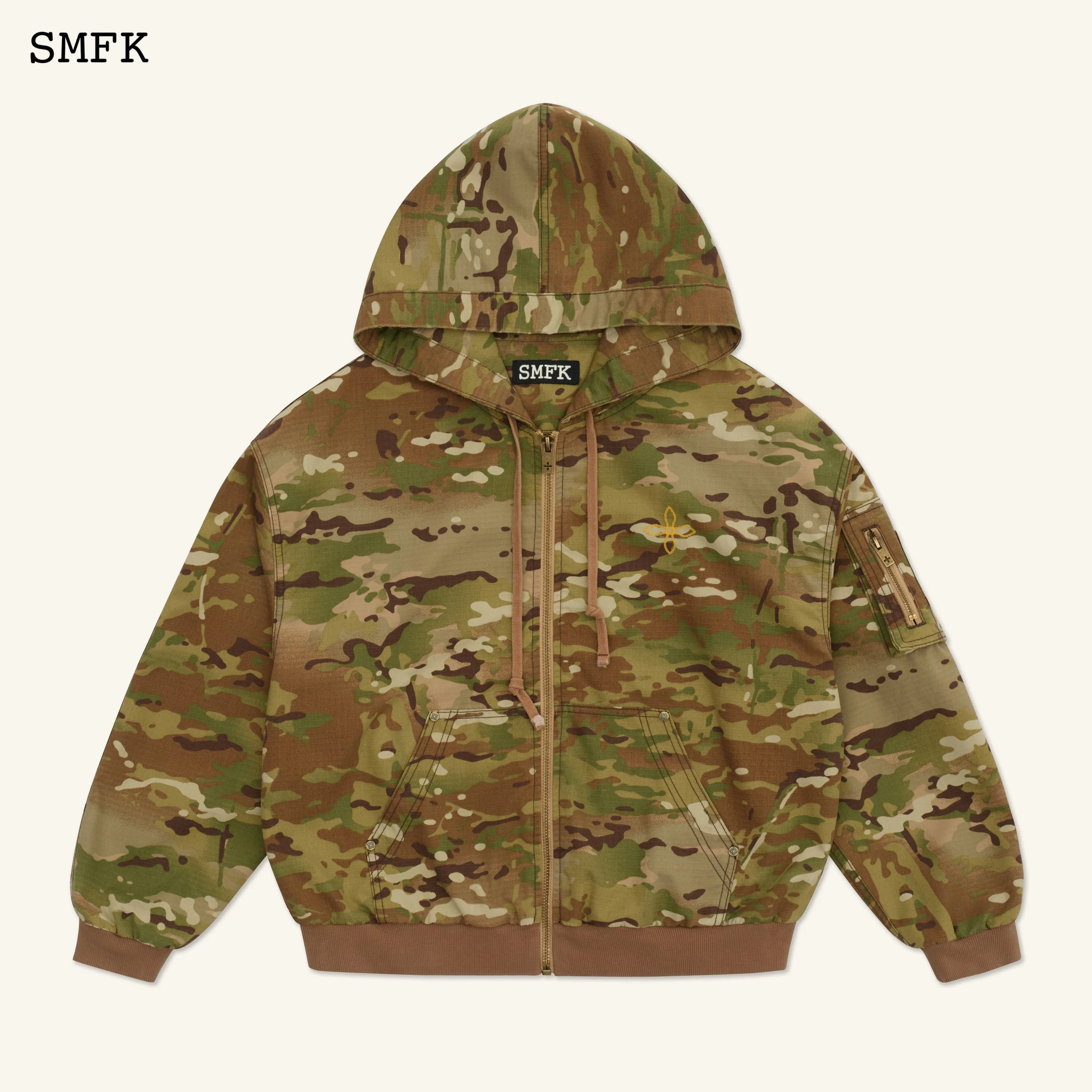 Compass Forest Camouflage Hunting Hoodie