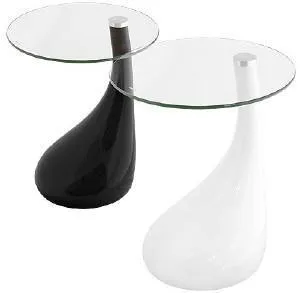 Contemporary Side Table - Black   White