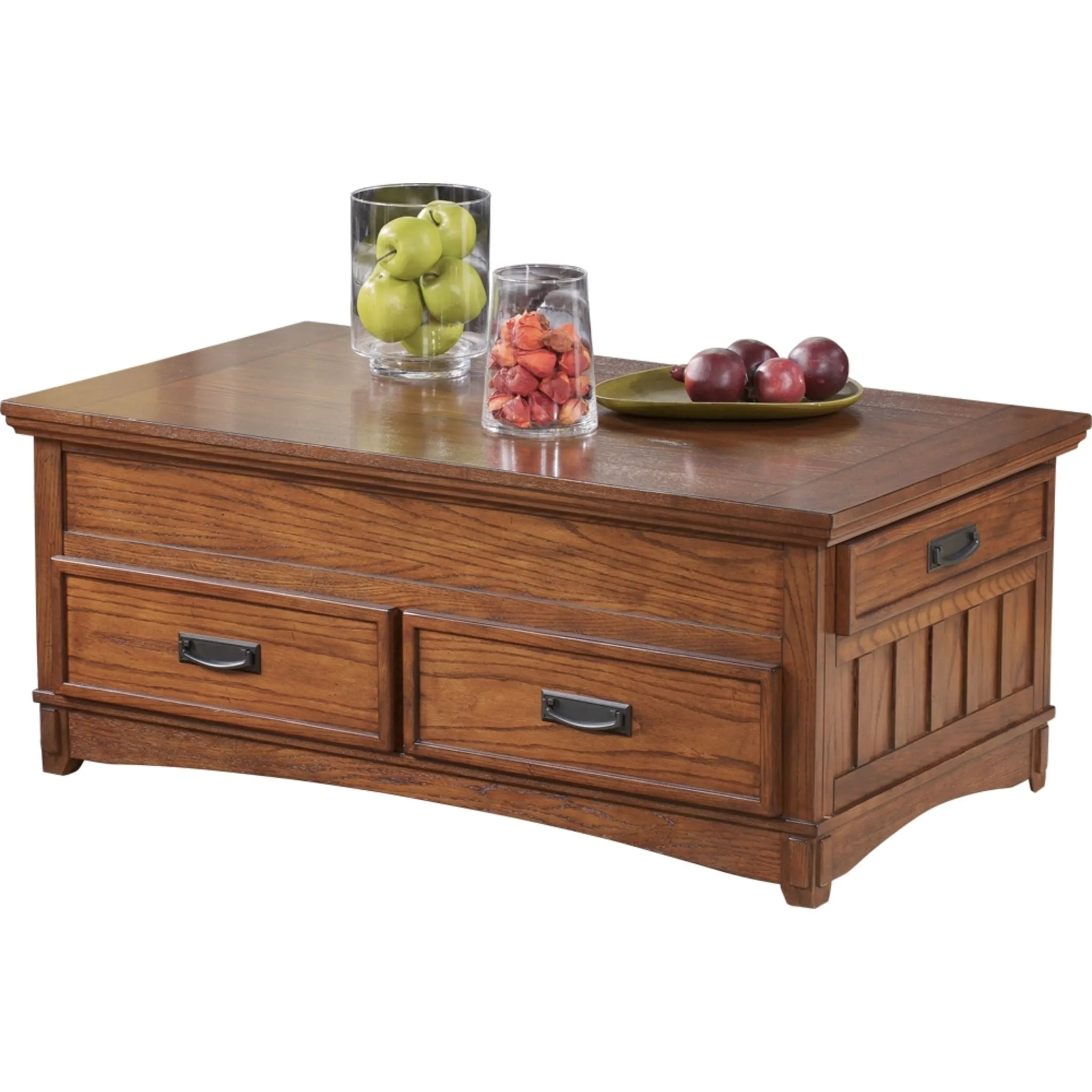 Cross Island Coffee Table - Medium Brown