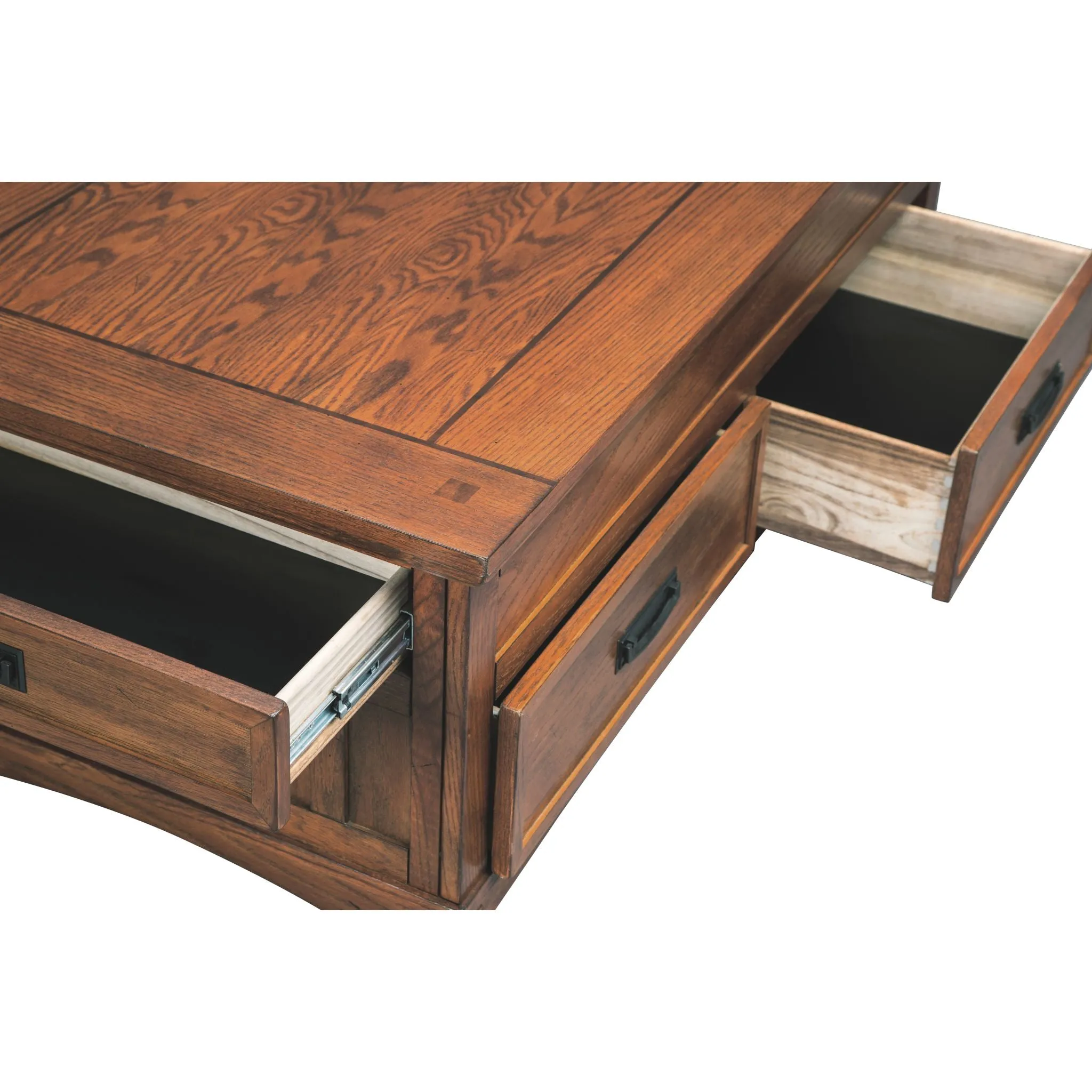 Cross Island Coffee Table - Medium Brown