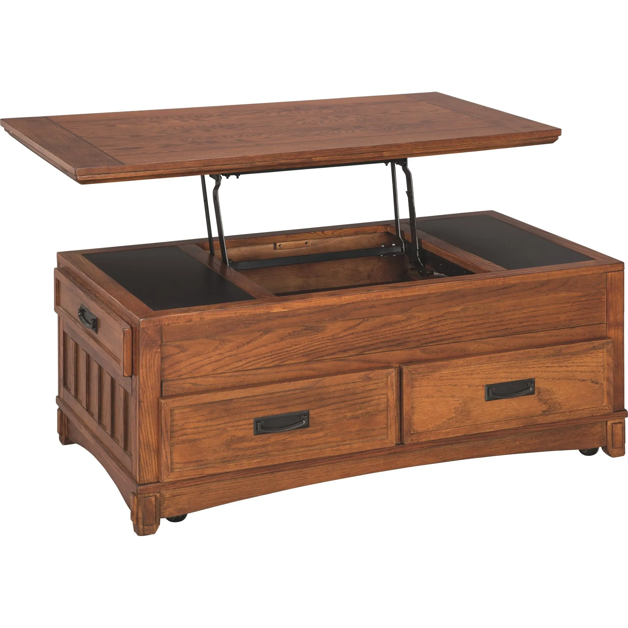 Cross Island Coffee Table - Medium Brown