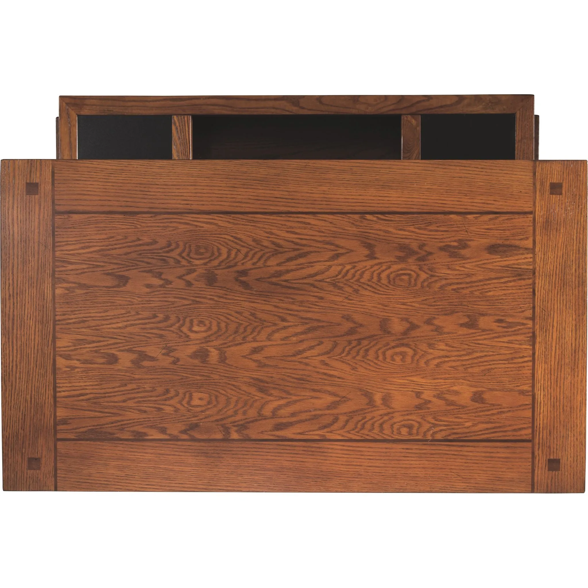 Cross Island Coffee Table - Medium Brown