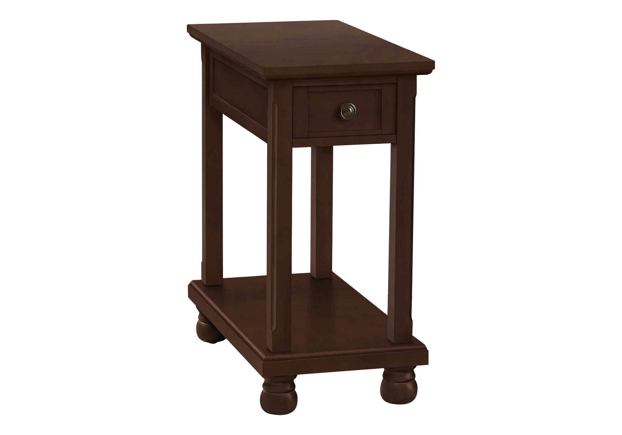Dark Brown Veneer Accent Table