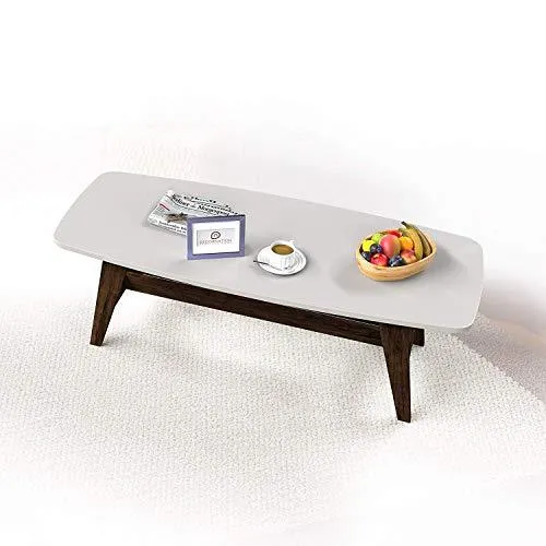 Decornation serene wooden coffee table | movable table | center table | bench footrest table | mid century modern table study and work table, white.