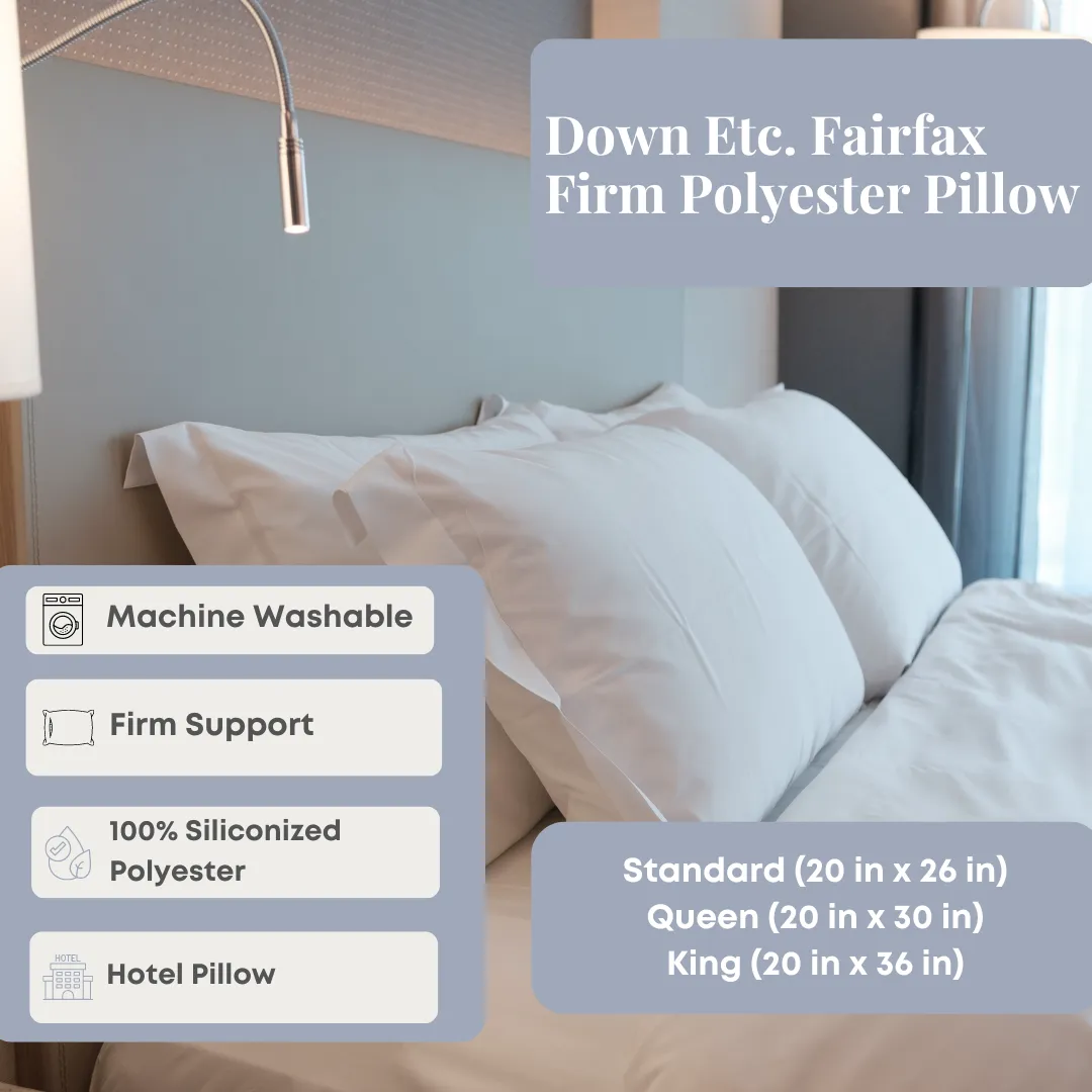 Down Etc. Fairfax Firm Polyester Pillow