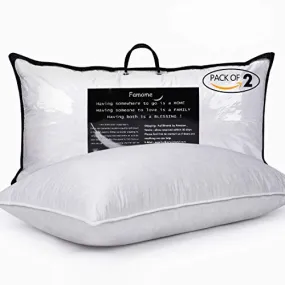 Down Pillows For Sleeping Queen Size - Pack of 2 Standard Hotel Collection