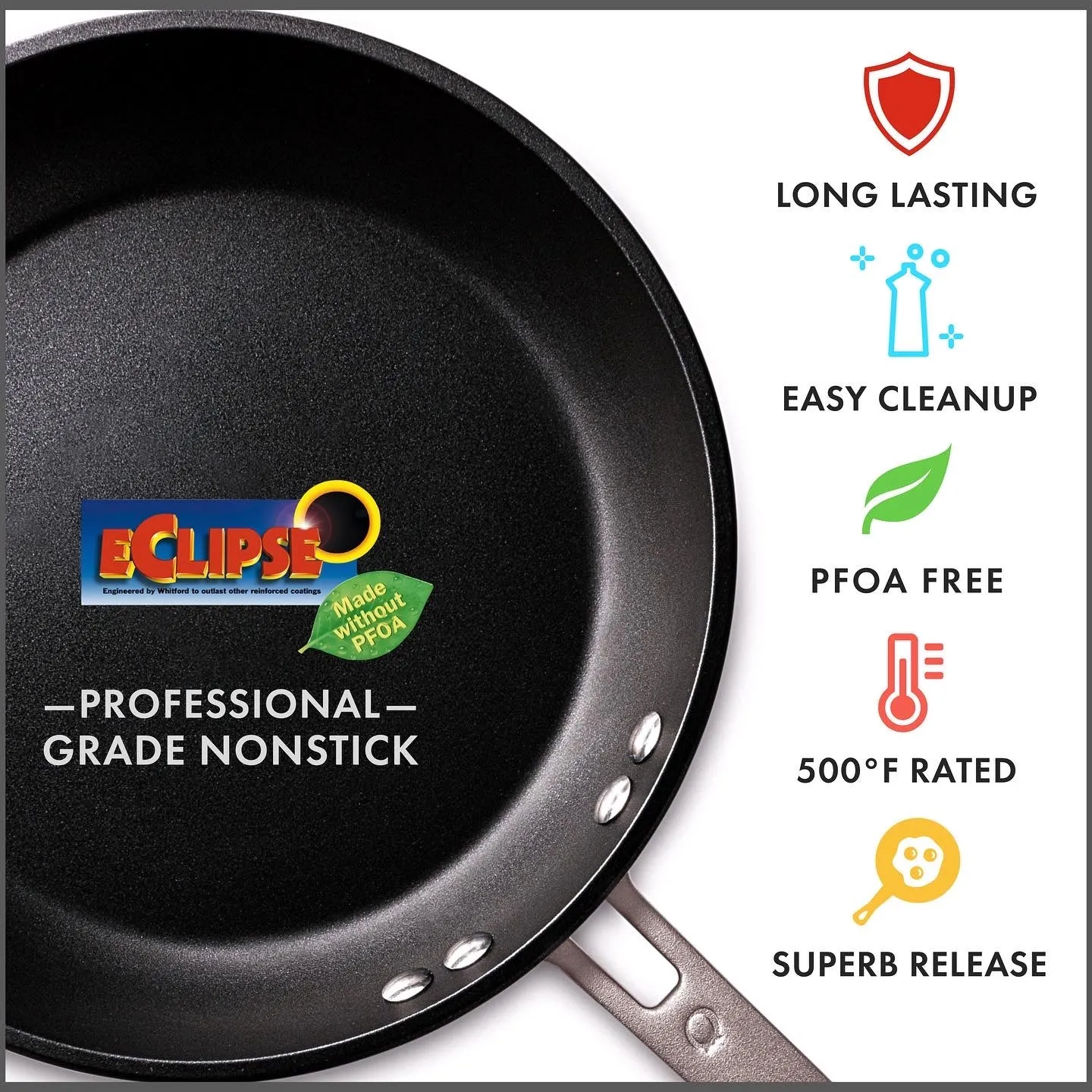 FLAMEPRO™ RAPID HEAT PROFESSIONAL ALUMINUM NONSTICK FRY PAN, TIME-AND-ENERGY SAVING COOKWARE FOR GAS STOVE