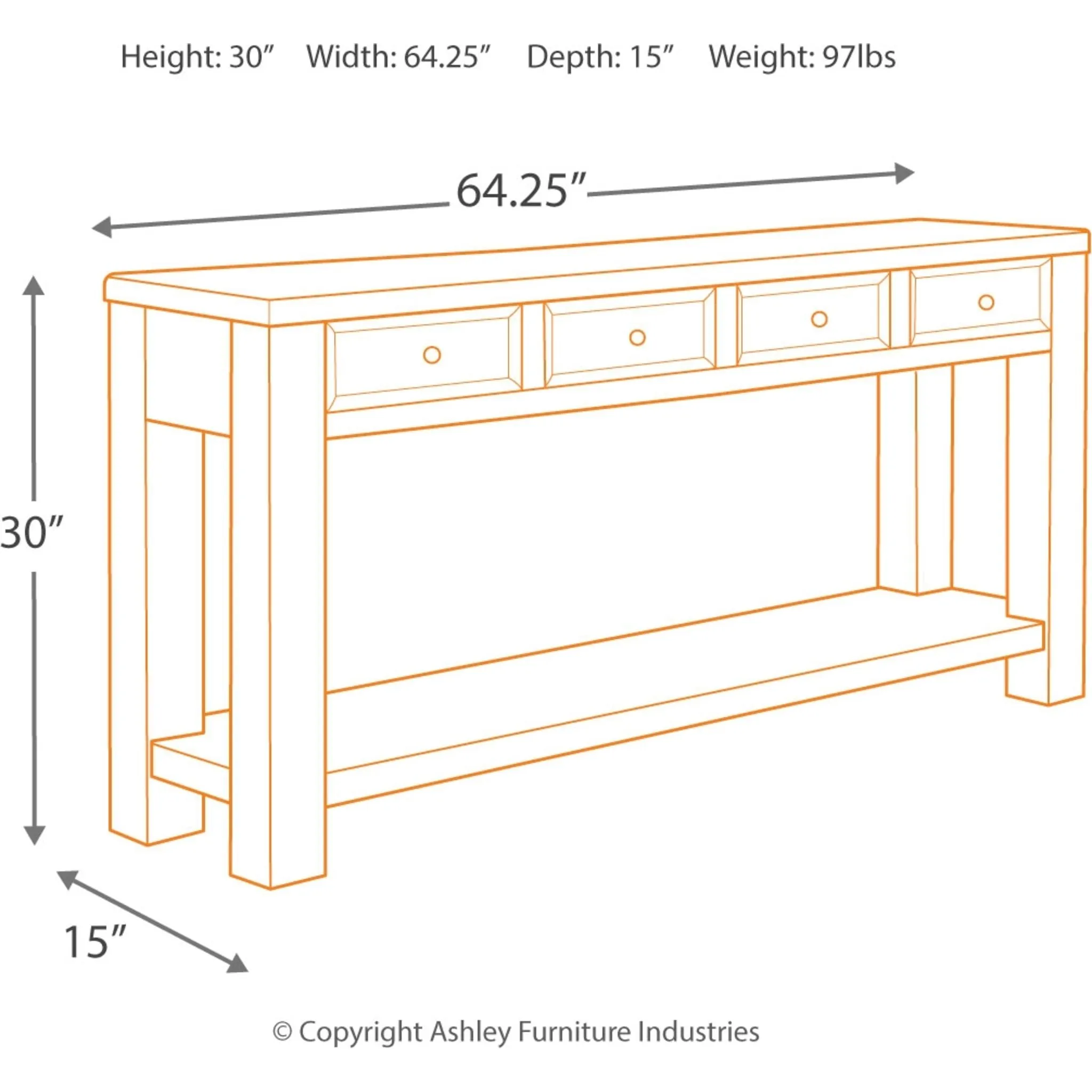 Gavelston Sofa Table