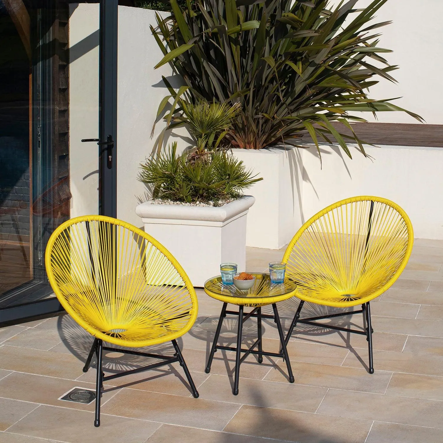 Hebe String Bistro Set - Yellow