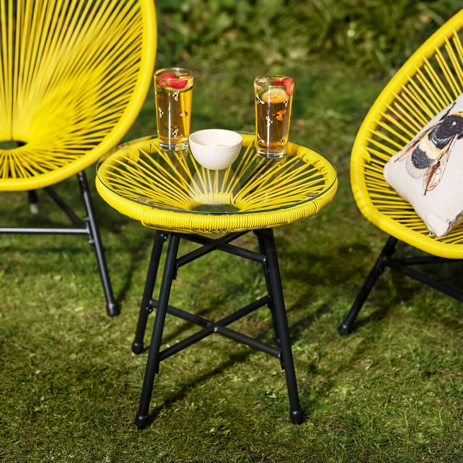 Hebe String Bistro Set - Yellow