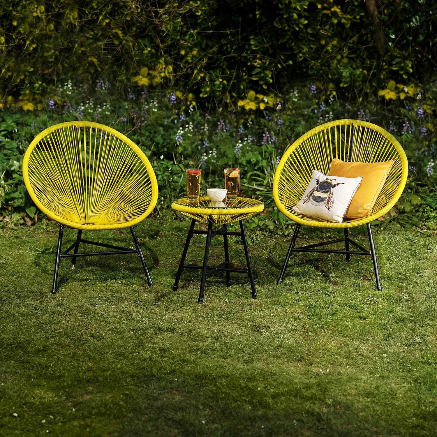 Hebe String Bistro Set - Yellow
