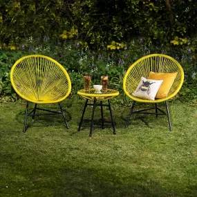 Hebe String Bistro Set - Yellow