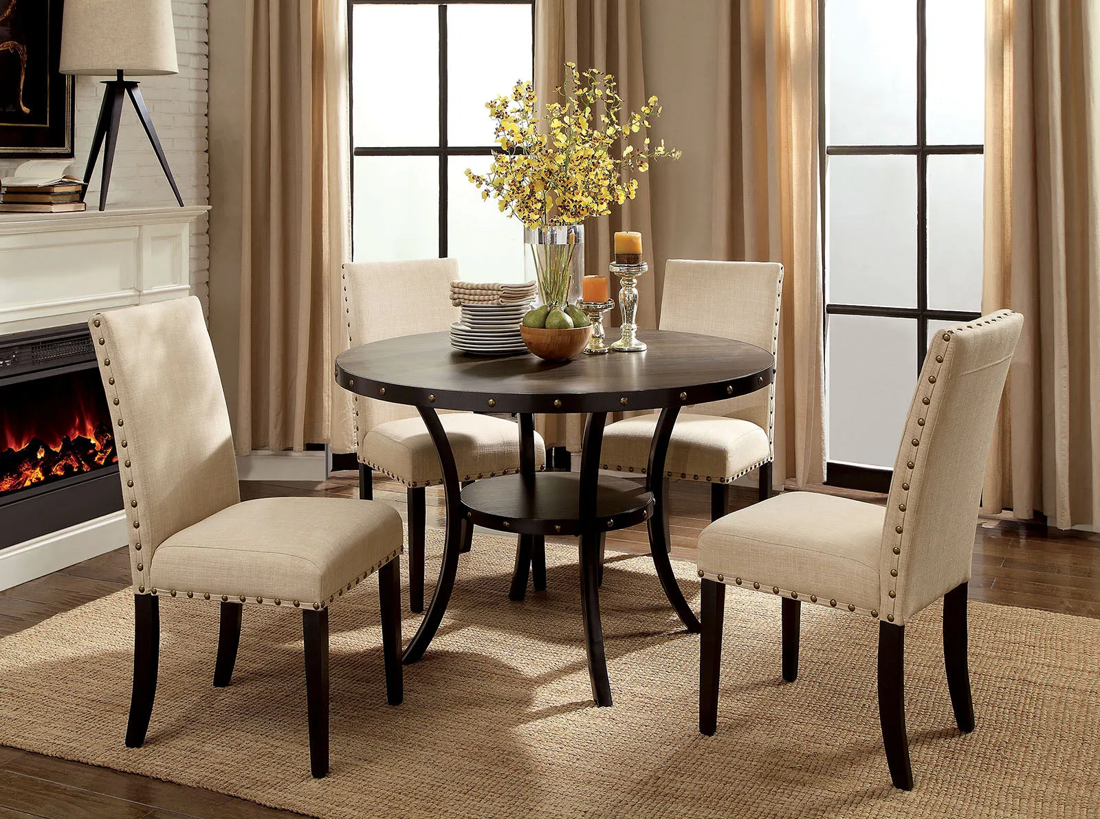 KAITLIN 5 Pc. Round  Dining Table Set