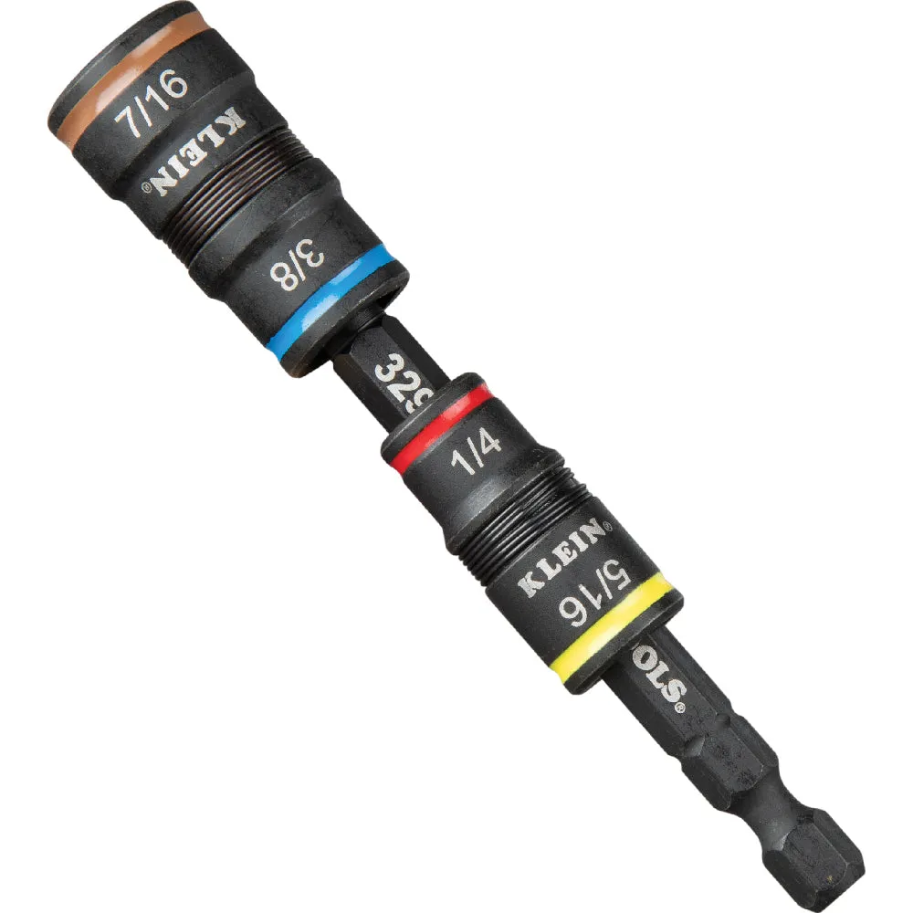 Klein 12-in-1 Impact Rated Stubby Screwdriver with Flip Sockets & Mini Ratchet - KLE-85515HD