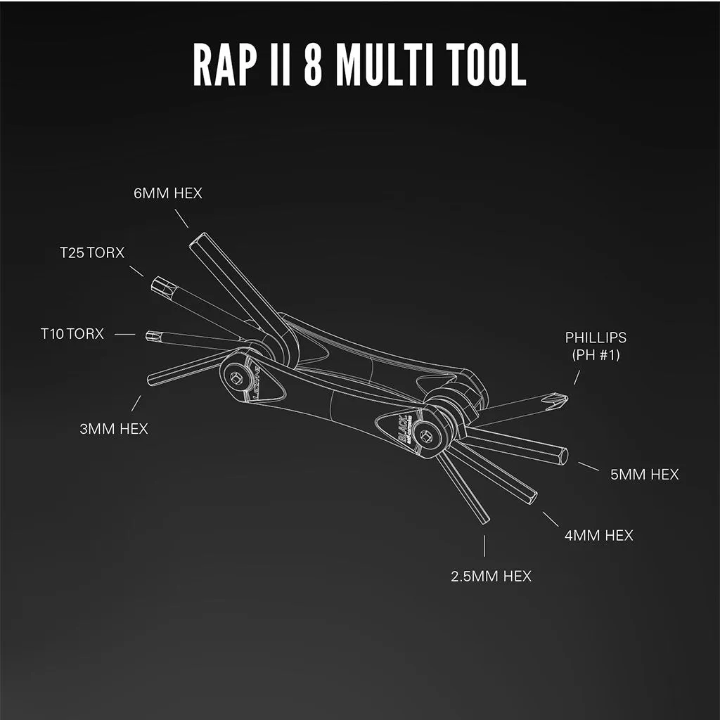 Lezyne Rap II 8 Multitool - 8 Functions