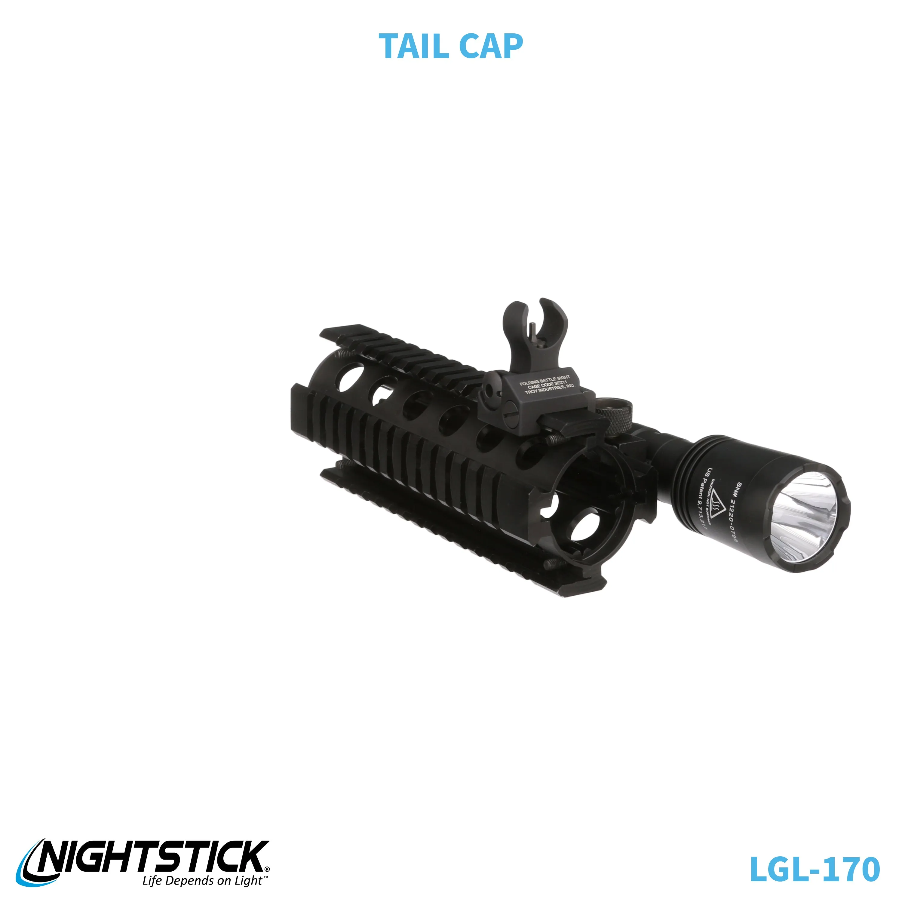 LGL-170: Rechargeable Full-Size Long Gun Light Kit - (2) 18650