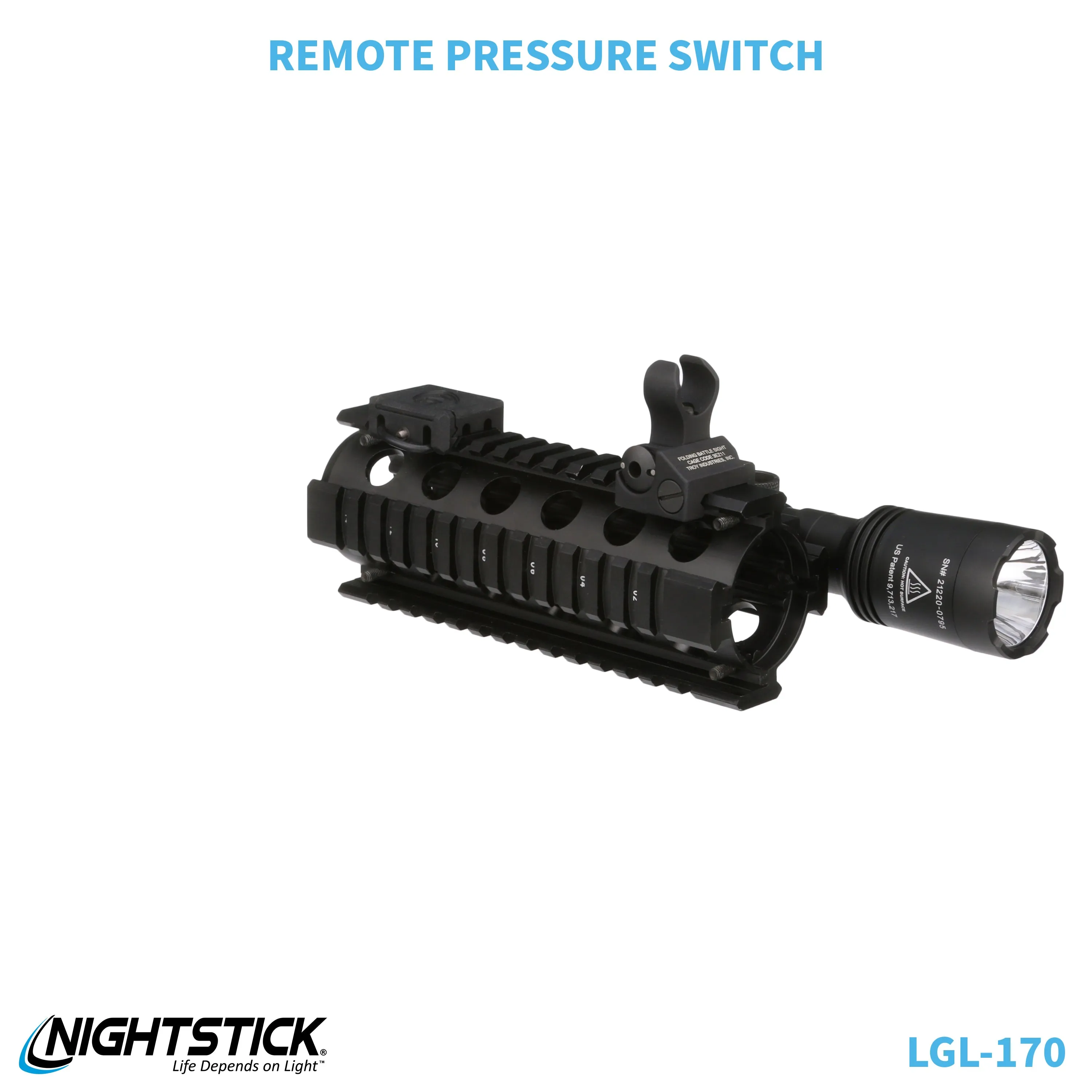 LGL-170: Rechargeable Full-Size Long Gun Light Kit - (2) 18650
