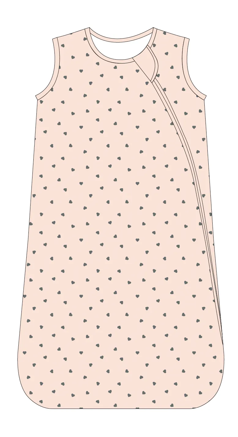 Little Hearts Bamboo Sleeping Bag - TOG 2.5